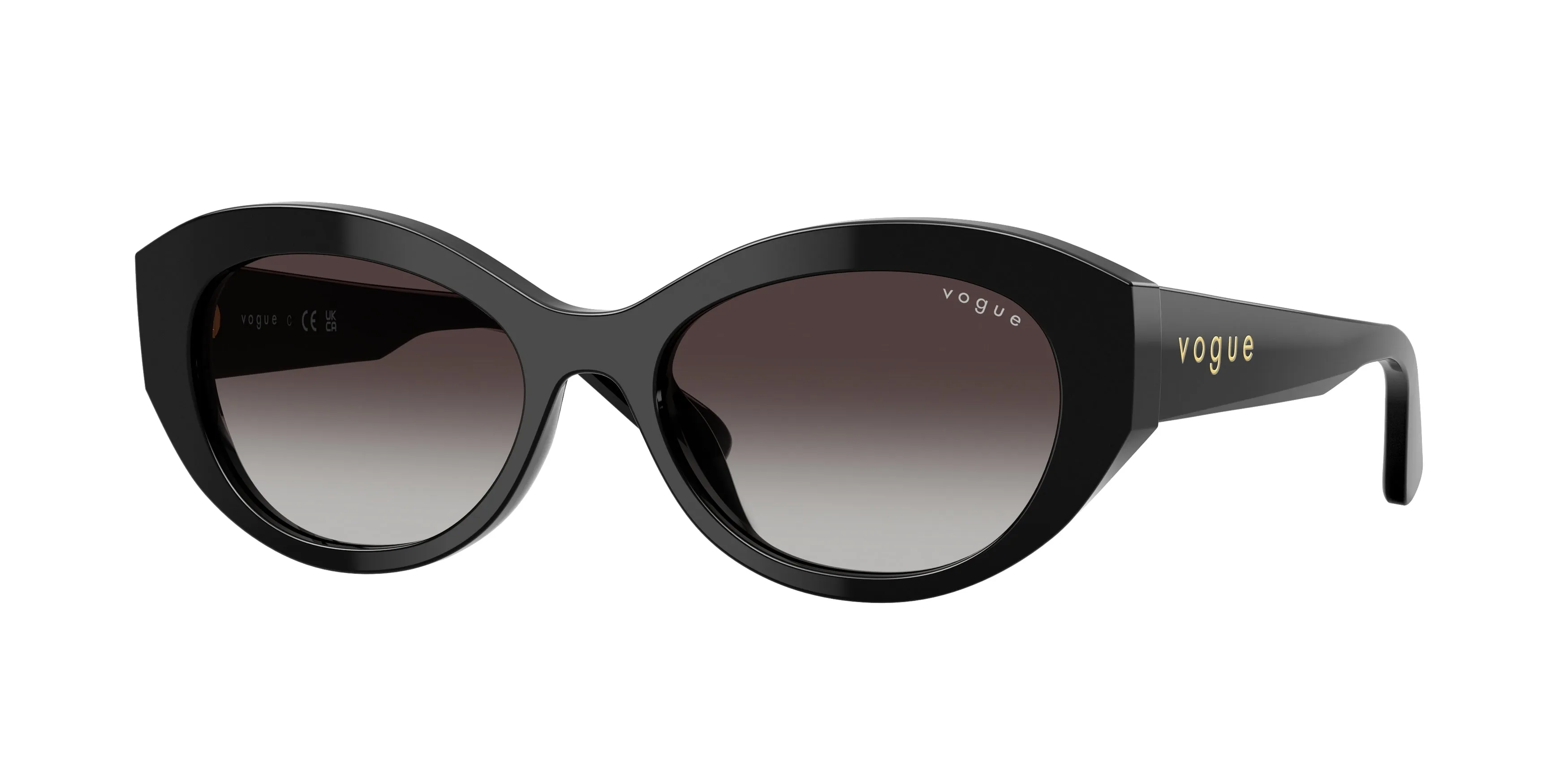 VOGUE EYEWEAR VO5659SU W44/8G Occhiali da sole Acetato Nero Grigio Geometrica Normale Sfumato
