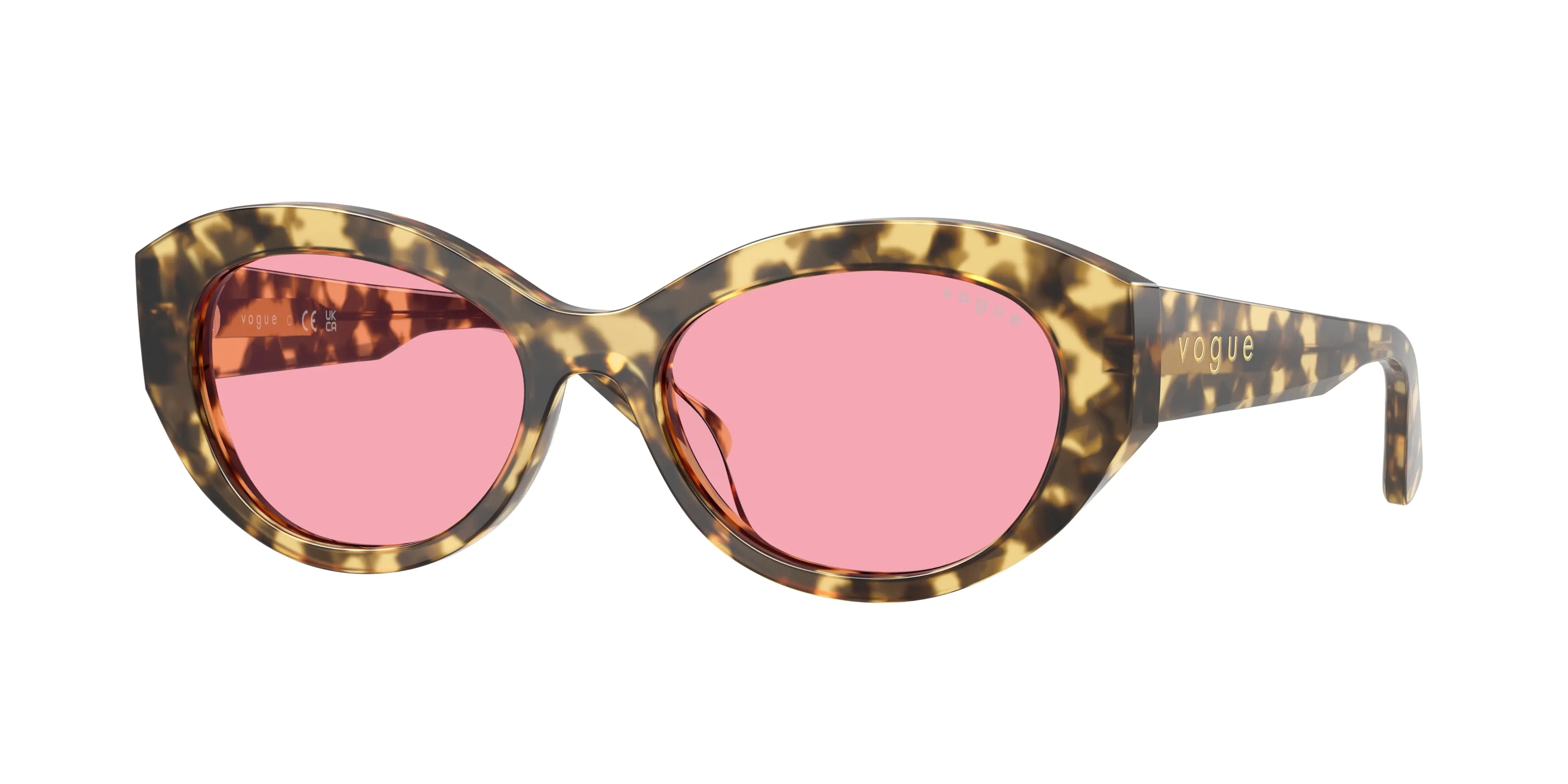 VOGUE EYEWEAR VO5659SU 324184 Occhiali da sole Acetato Tartaruga Rosa Geometrica Normale