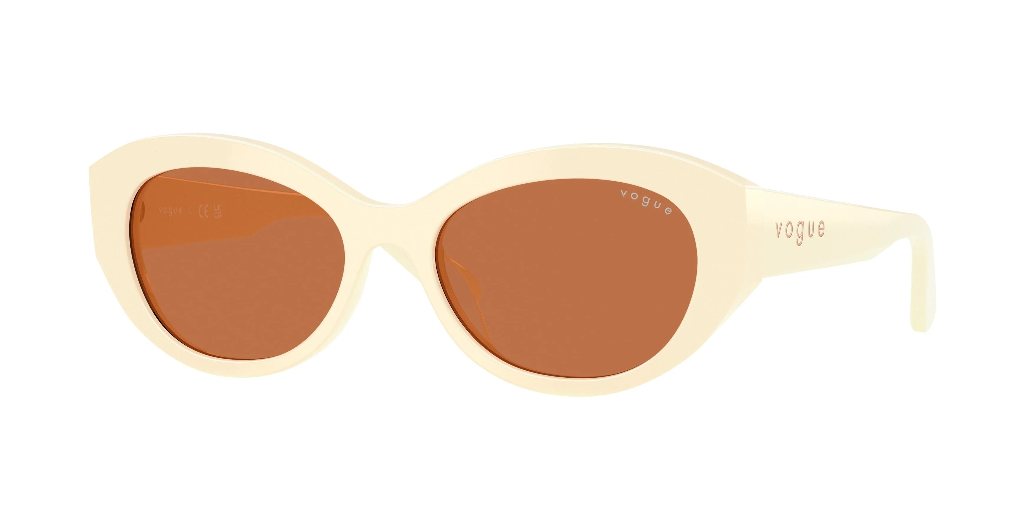 VOGUE EYEWEAR VO5659SU 316773 Occhiali da sole Acetato Bianco Marrone Geometrica Normale