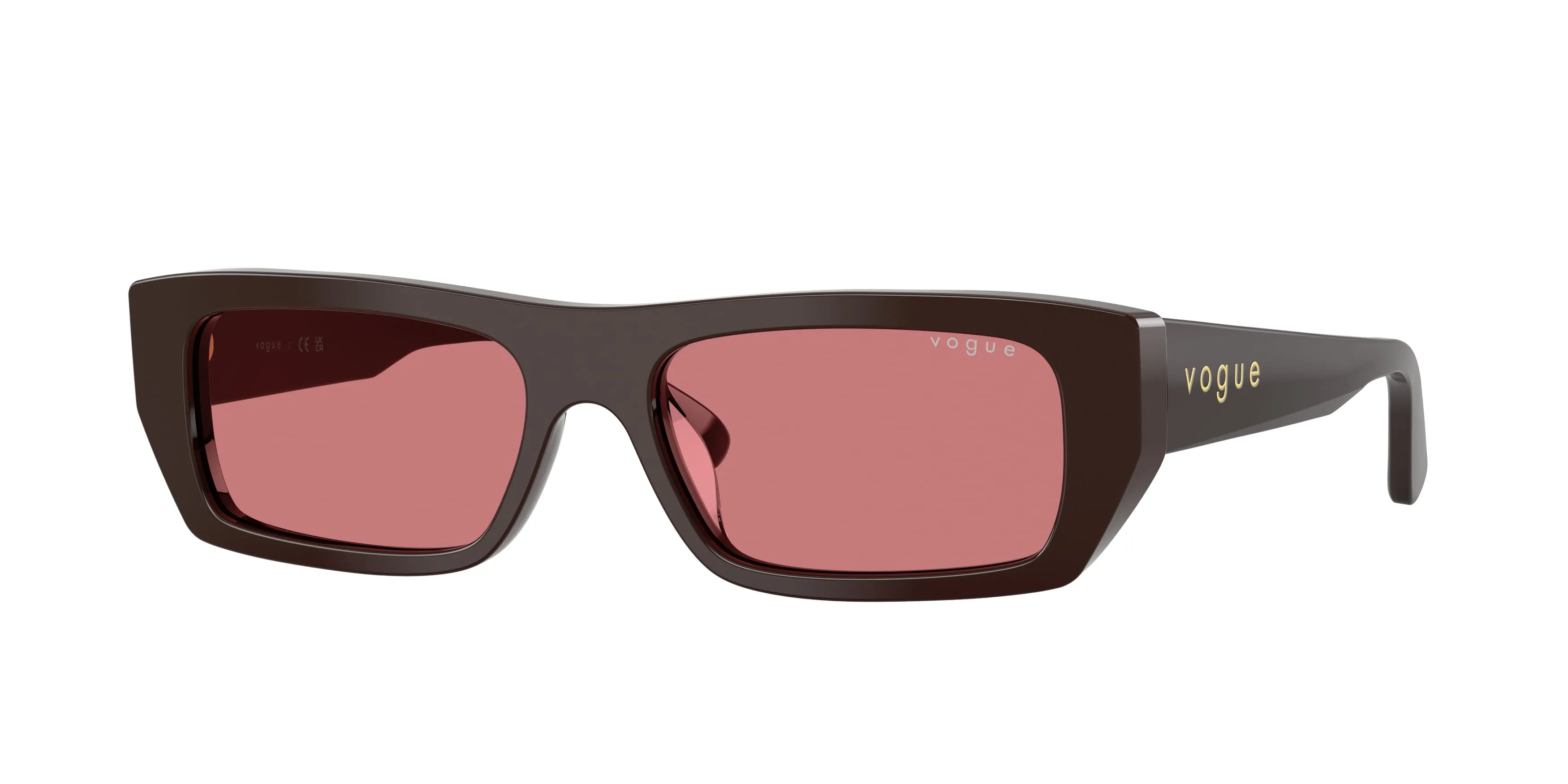 VOGUE EYEWEAR VO5657SU 324275 Occhiali da sole Acetato Marrone Rosso Squadrata Normale