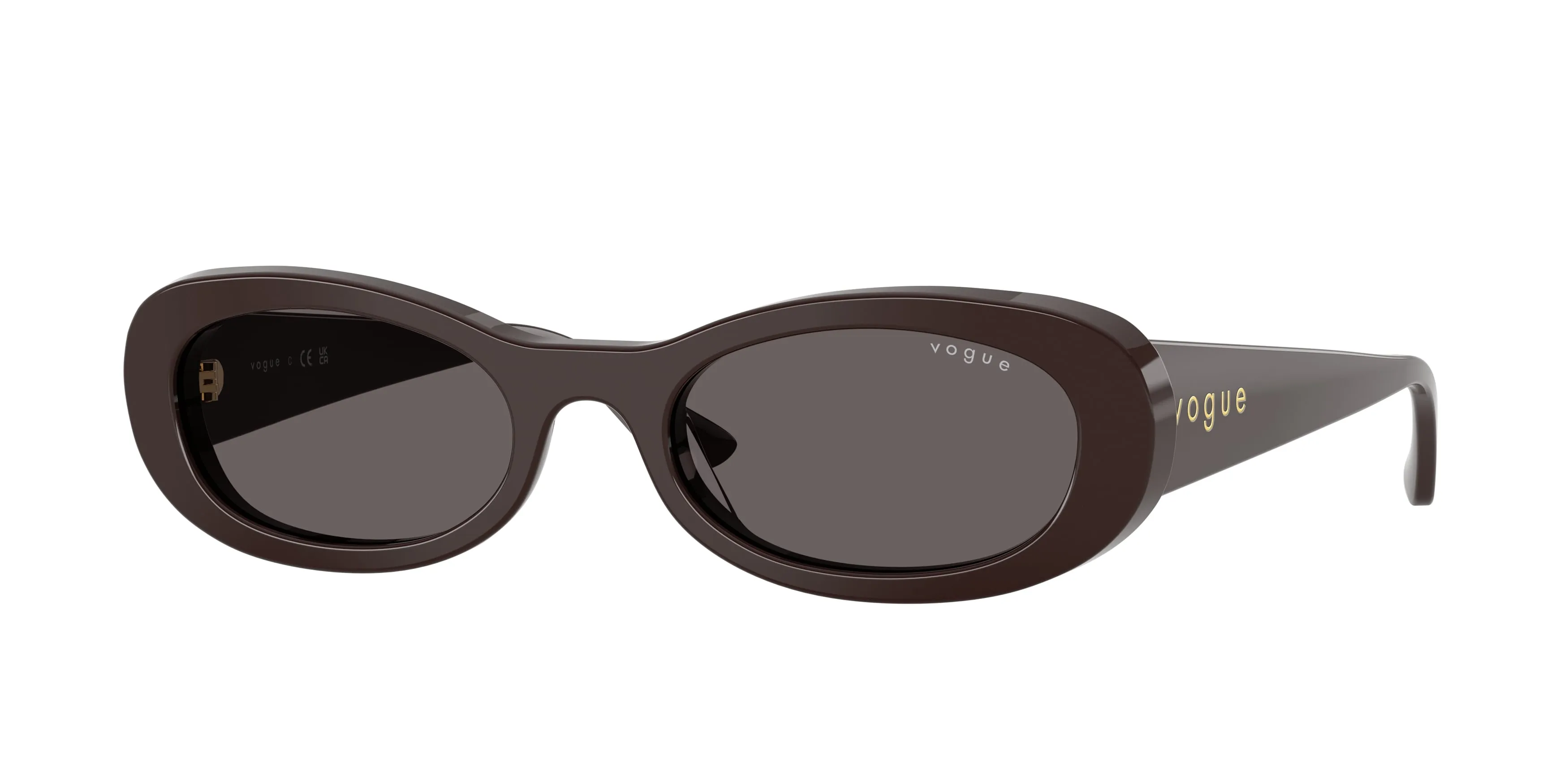 VOGUE EYEWEAR VO5582S 225287 Occhiali da sole Acetato Marrone Grigio Rotonda Normale