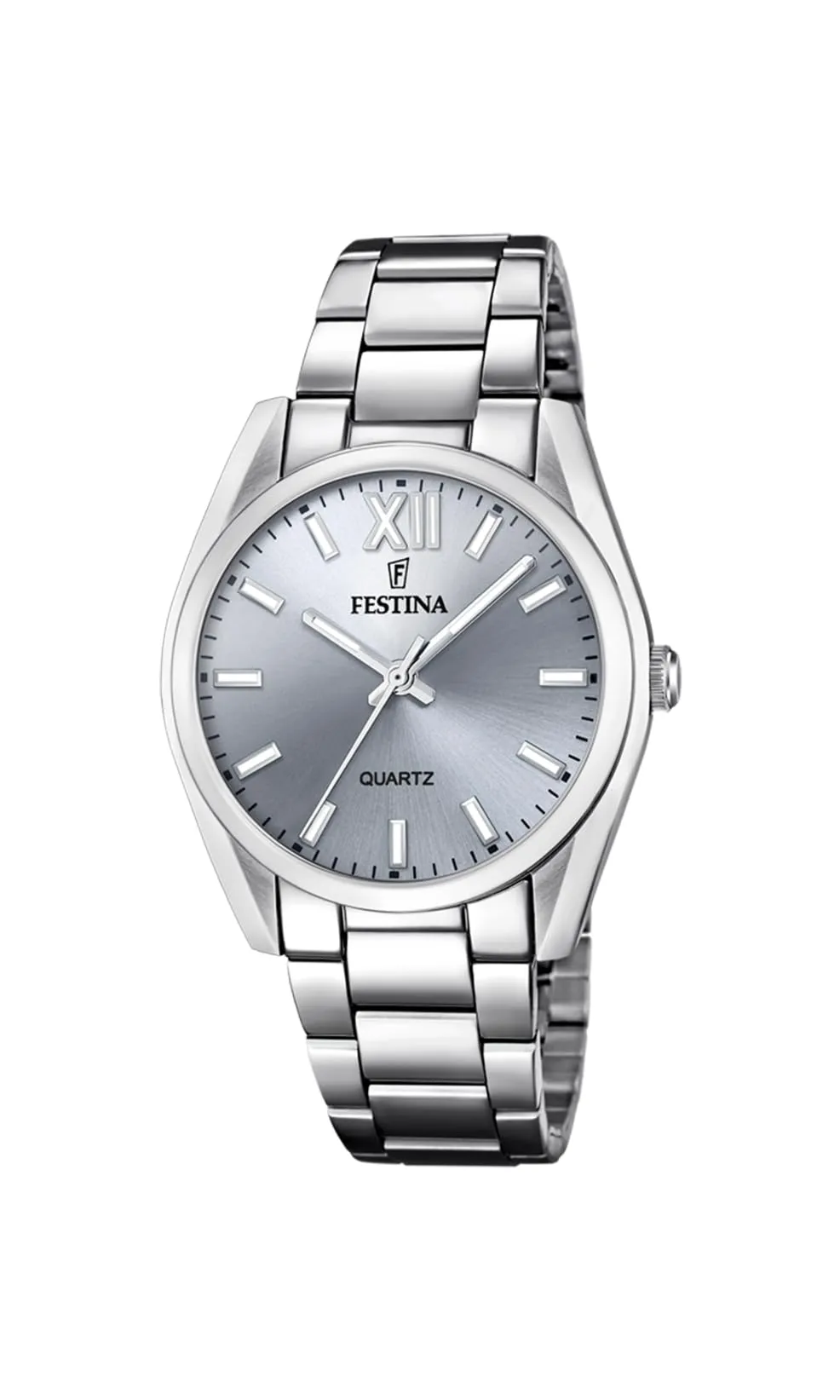 Festina Orologio Donna Analogico Acciaio Inossidabile 316L Argento - Quarzo - Vetro minerale alta resistenza - Impermeabile 5 ATM F20622/J - Boyfriend Collection