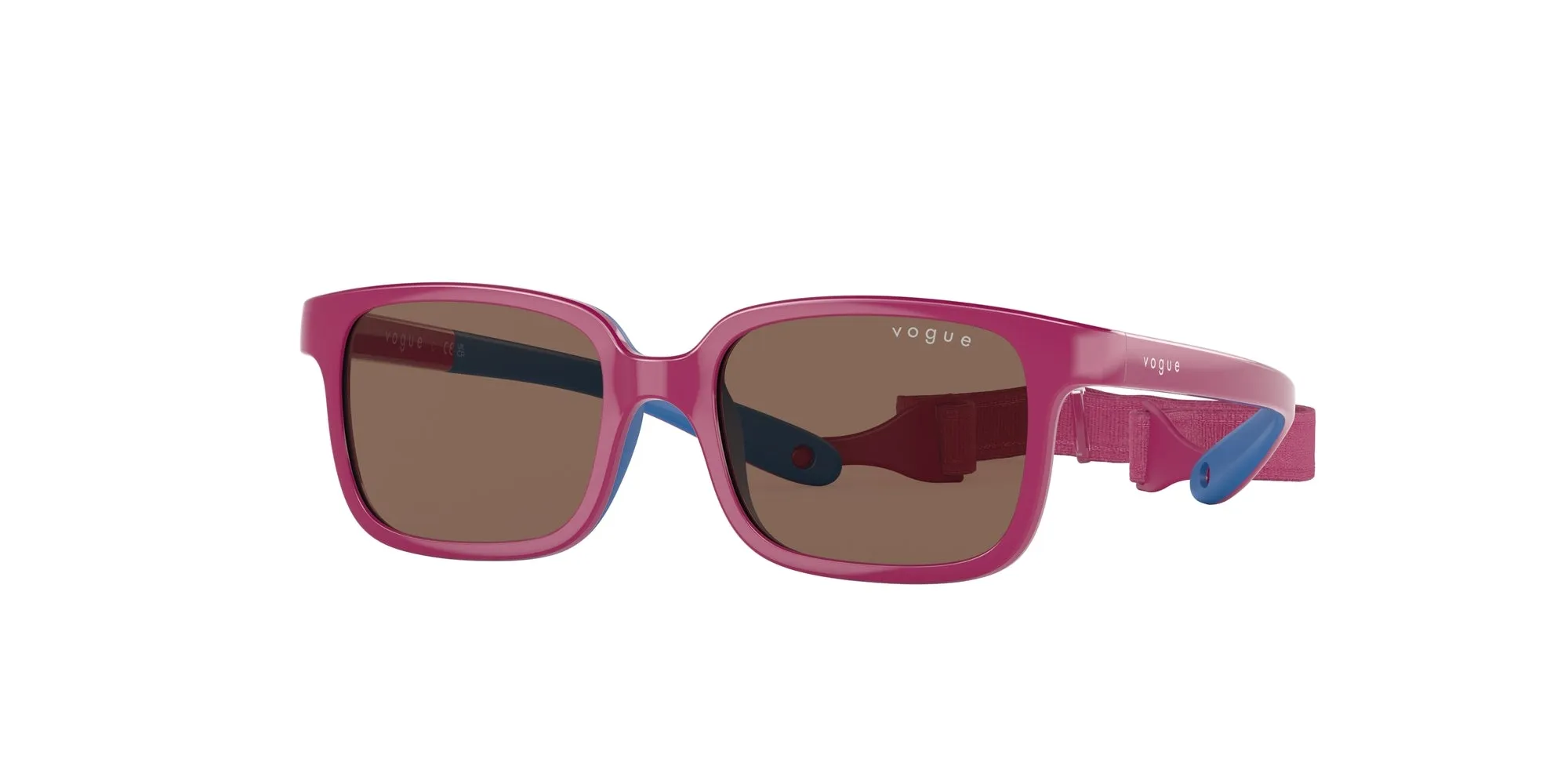 VOGUE EYEWEAR VJ2017 256813 Occhiali da sole bambino Iniettato Rosa Marrone Pillow Normale