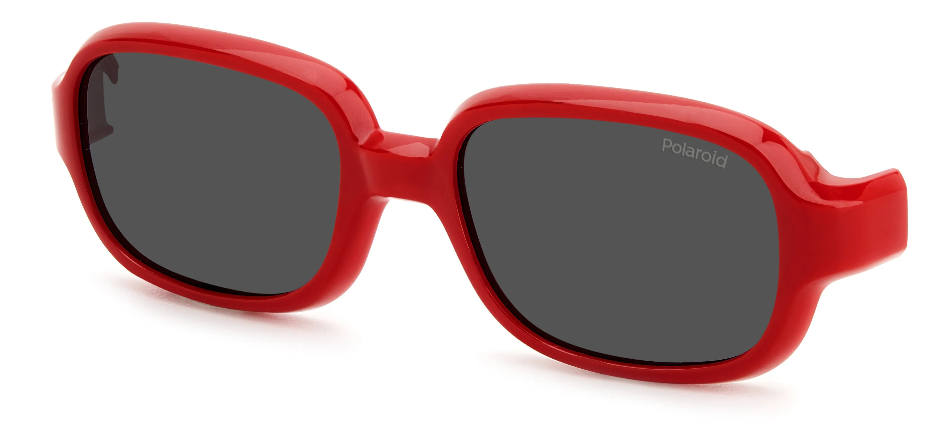 Polaroid PLD K003 CL-ON C9A/M9 Occhiali da sole bambino Bio Poliammide Rosso Grigio Squadrata Polarizzata Clip-on
