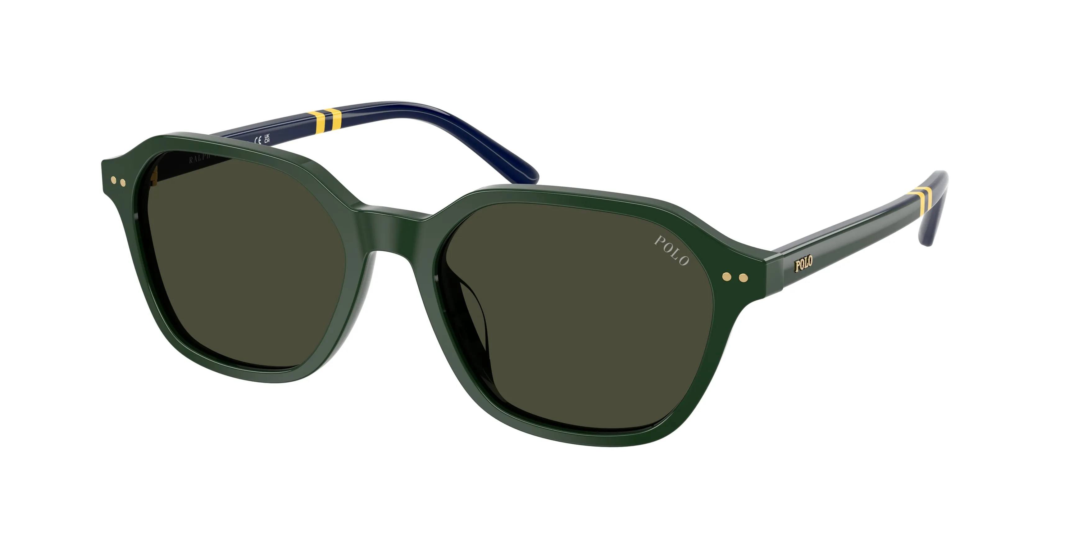 Polo Ralph Lauren PH4234U 614082 Occhiali da sole Acetato Verde Marrone Geometrica Normale