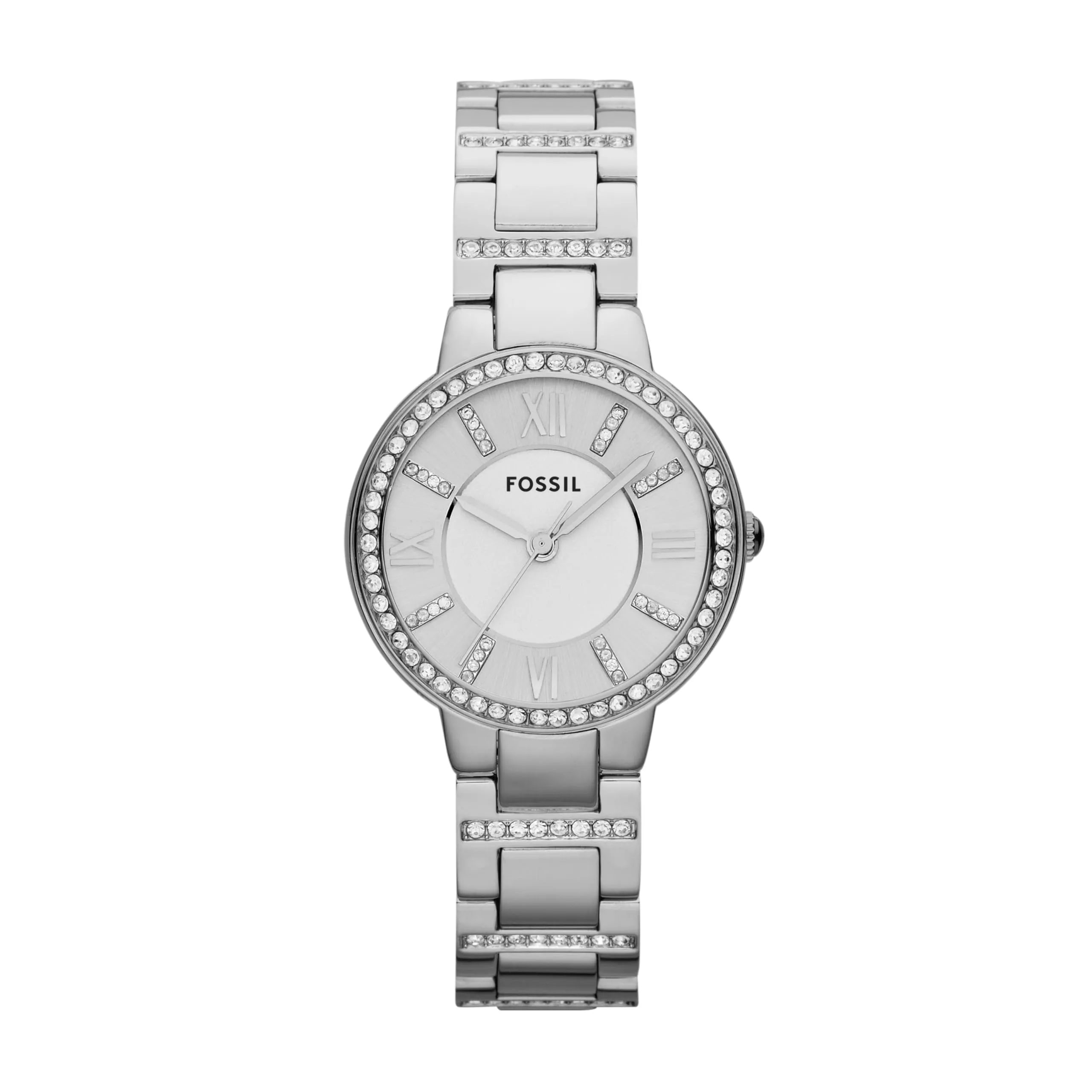 Fossil Orologio Virginia da donna, movimento al quarzo, cassa in acciaio inossidabile 30 mm, ES3282, Tono Argento