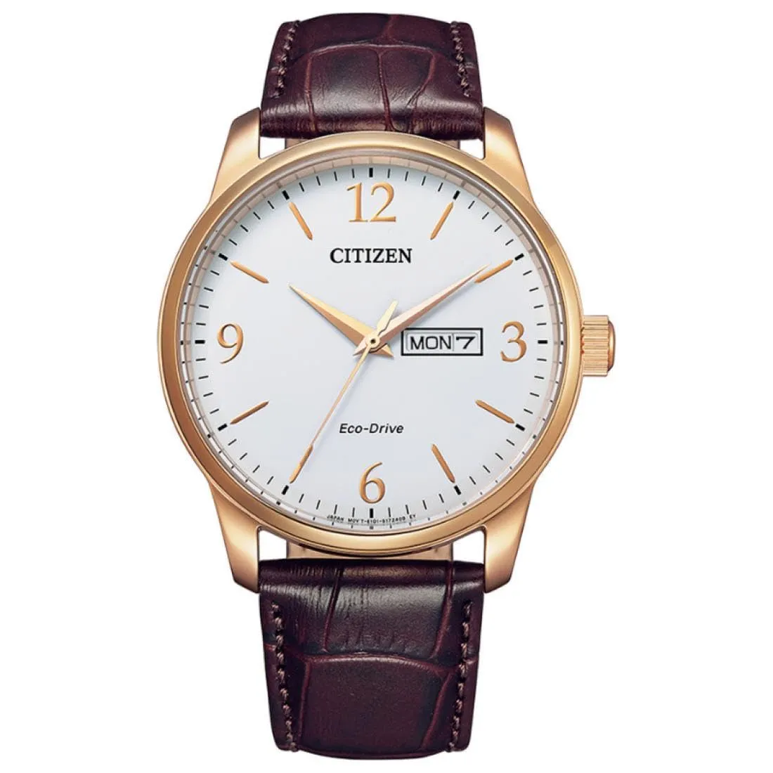 CITIZEN Orologio analogico da uomo Eco-Drive, bianco, misura unica, cinghia
