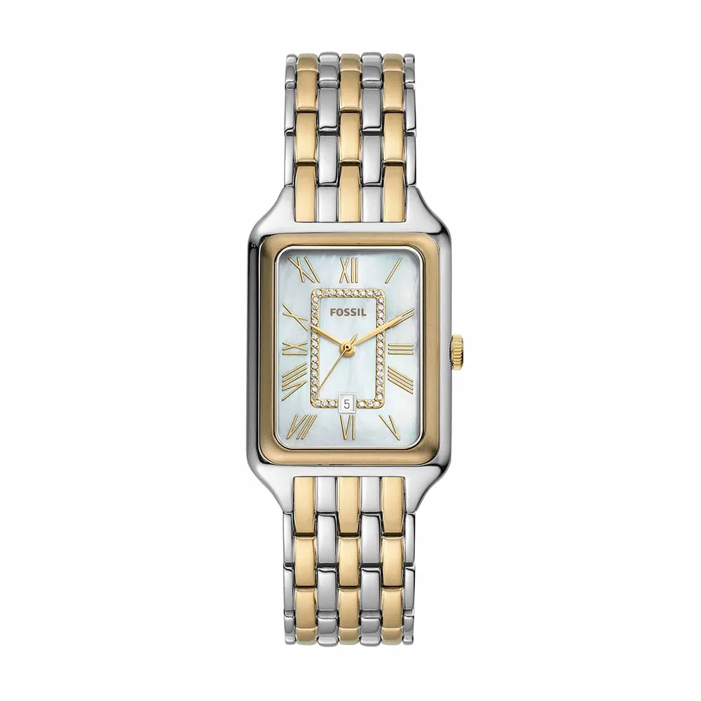 Fossil Orologio Raquel per donna, Movimento al quarzo a tre lancette con cinturino in acciaio inossidabile