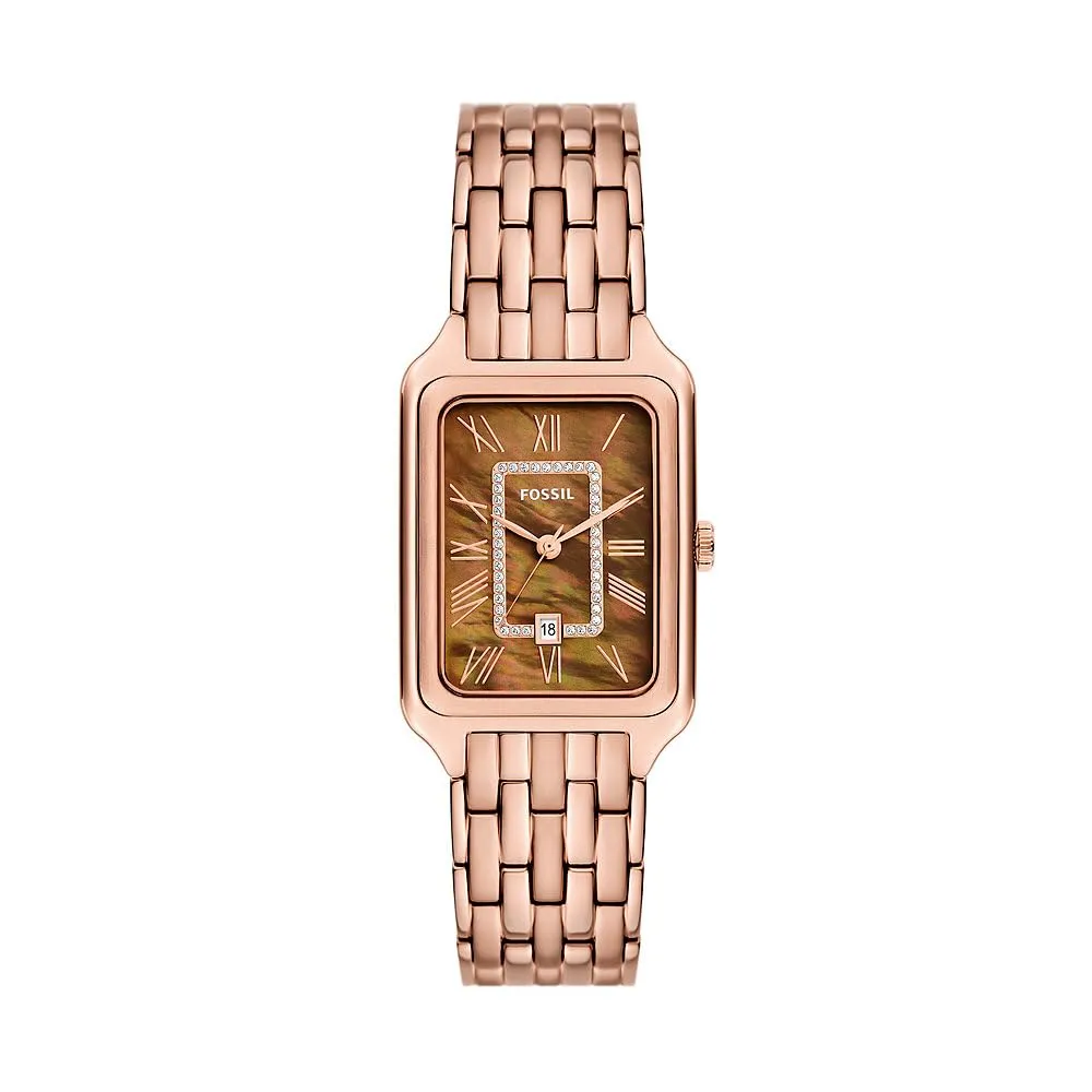 Fossil Orologio Raquel per donna, Movimento al quarzo a tre lancette con cinturino in acciaio inossidabile