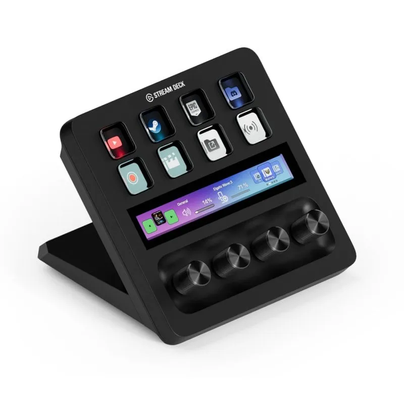 Elgato Stream Deck + Controller tattile con manopole – Regola finemente audio, luminosità & gameplay