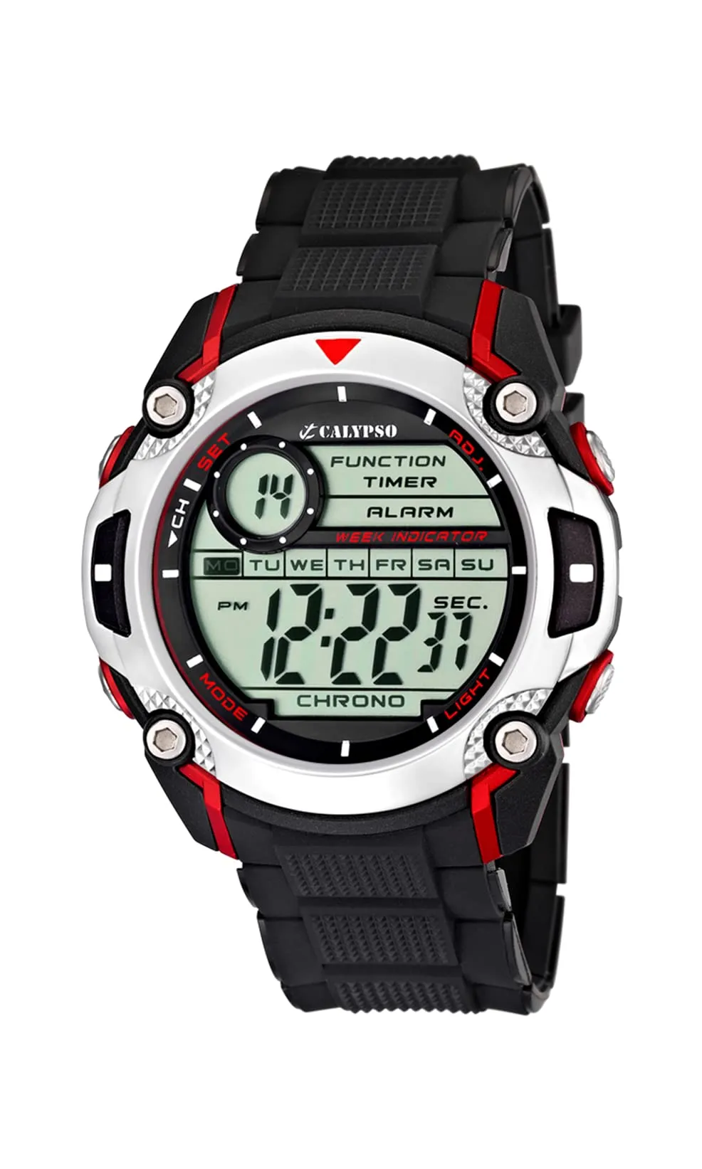 Calypso Orologio Digitale Uomo in Gomma Nero Orologio Sportivo Uomo