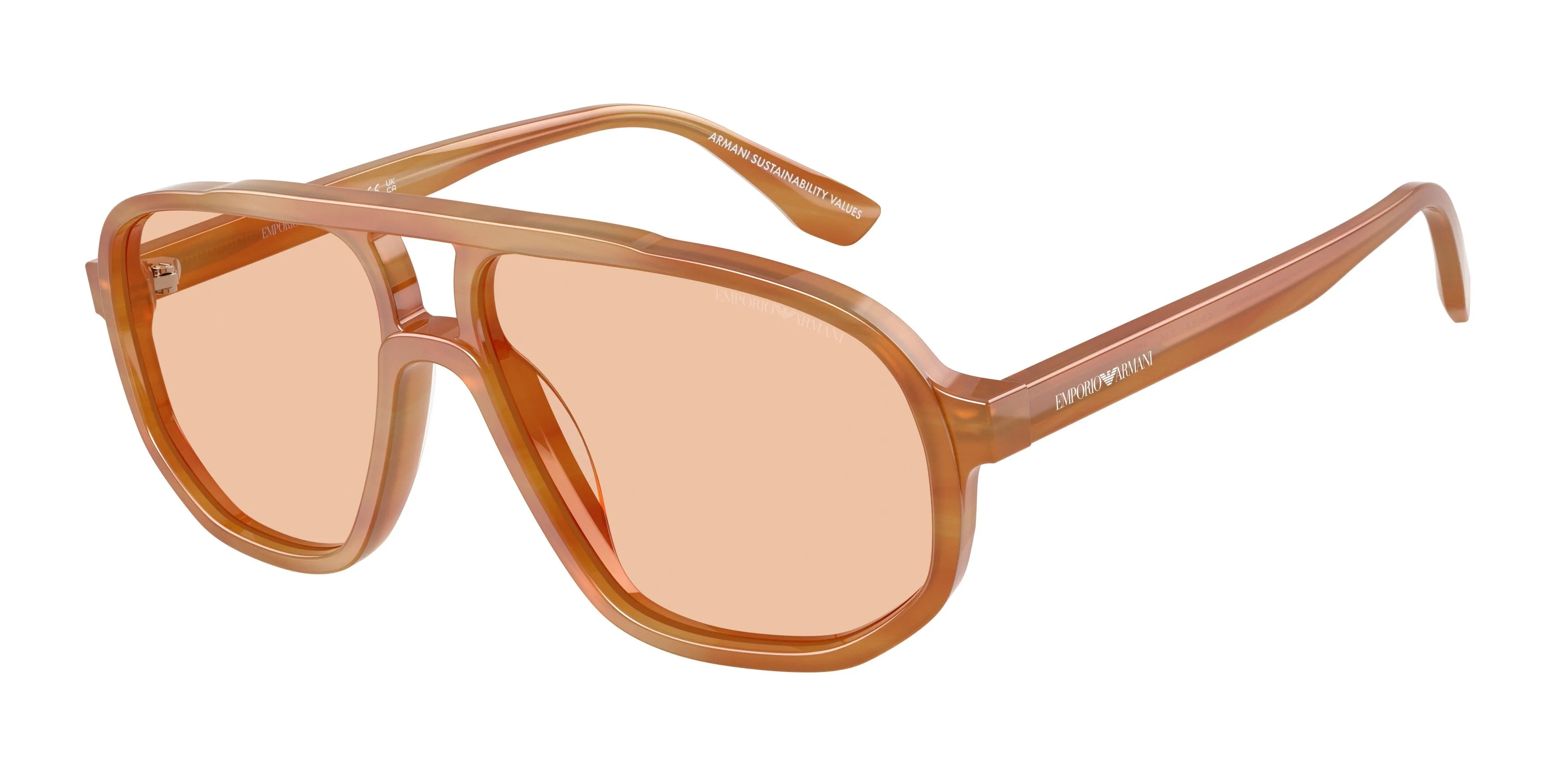Emporio Armani EA4263U 632873 Occhiali da sole Acetato Marrone Marrone Pilot Normale