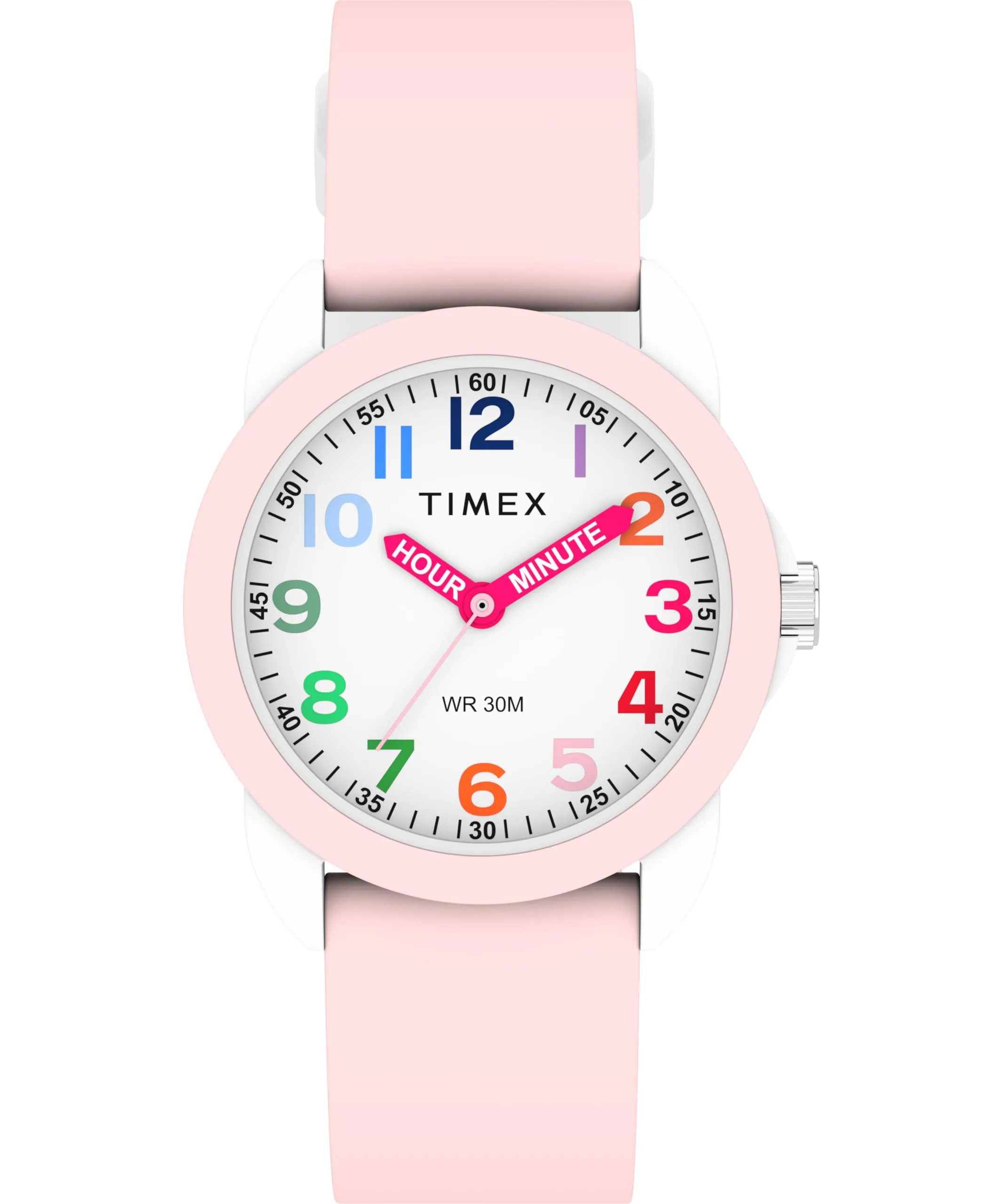 Timex TW2W92000 Time Machine, orologio da 30 mm, quadrante bianco, cassa bianca, cinturino in silicone rosa