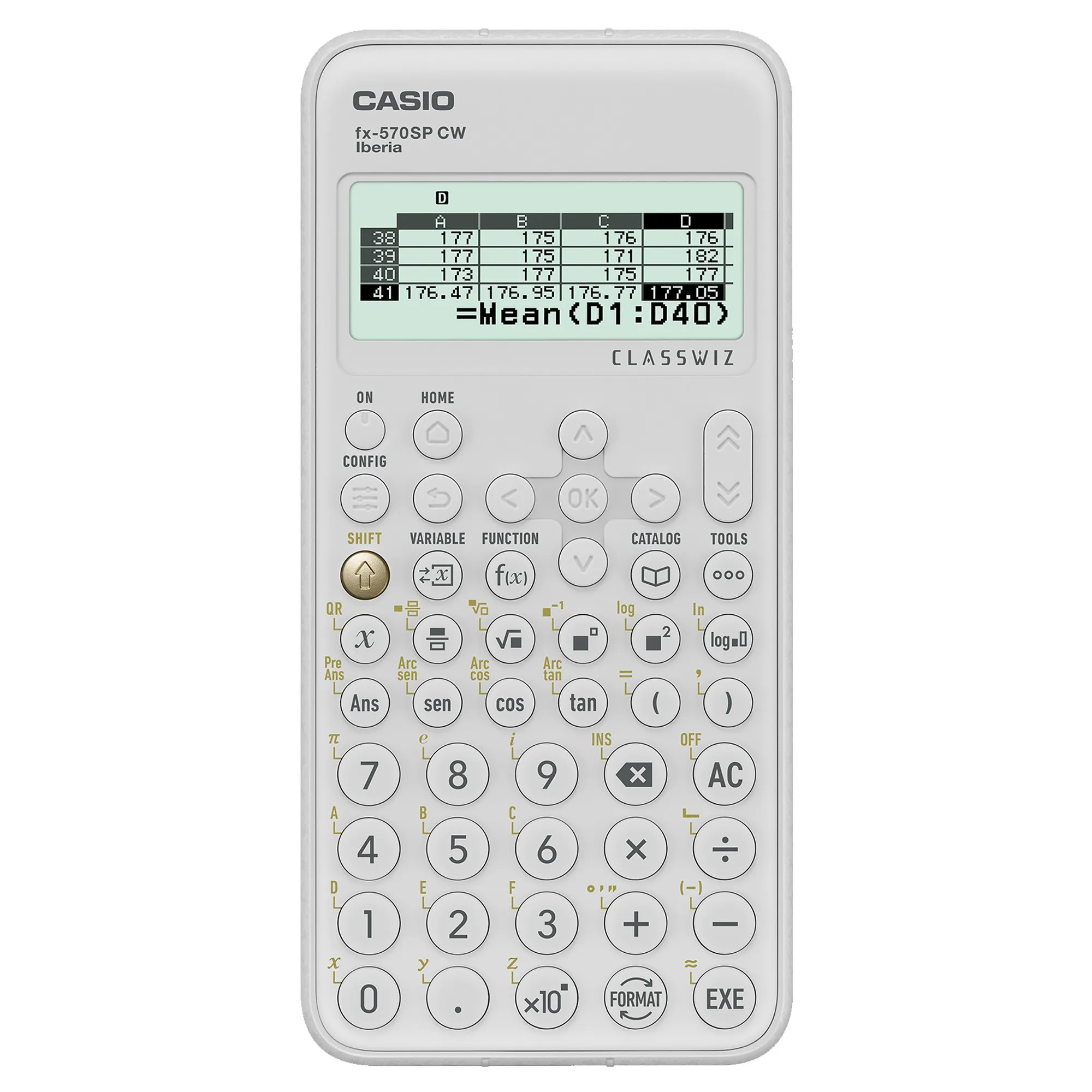 Casio FX-570SPX CW calcolatrice Tasca Calcolatrice scientifica Bianco