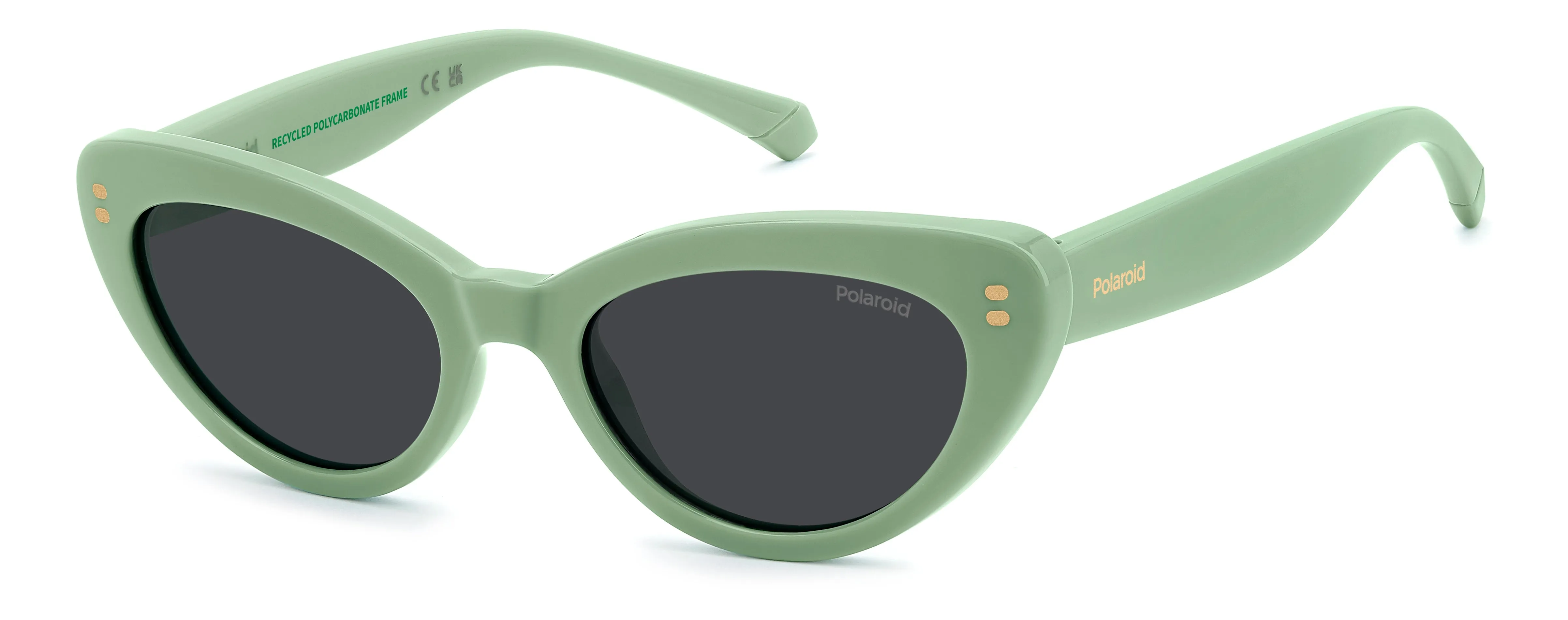 Polaroid Junior Polaroid PLD 8068/S 1ED/M9 Occhiali da sole bambino Policarbonato Verde Grigio Cat Eye Polarizzata