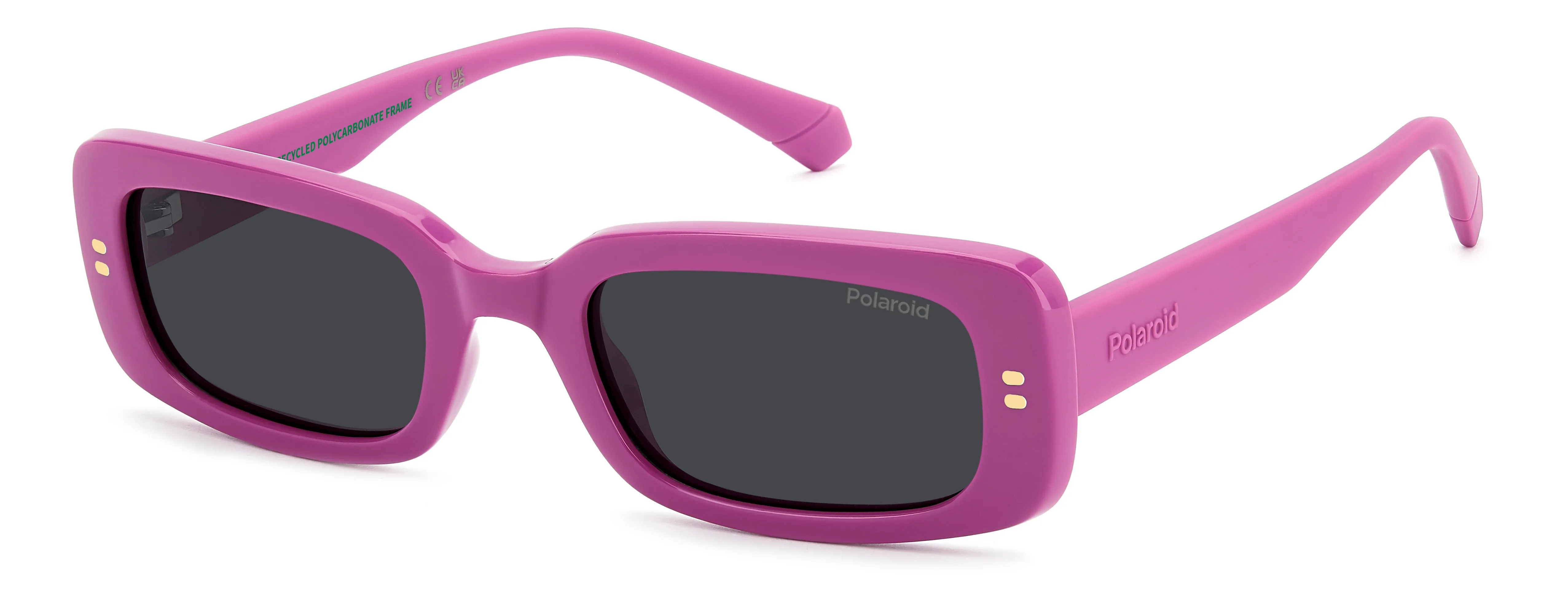 Polaroid Junior Polaroid PLD 8071/S MU1/M9 Occhiali da sole bambino Policarbonato Fucsia Grigio Squadrata Polarizzata
