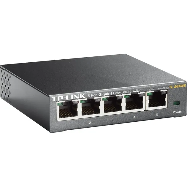 TL-SG105E switch di rete Gestito L2 Gigabit Ethernet (10/100/1000) Nero, Interruttore