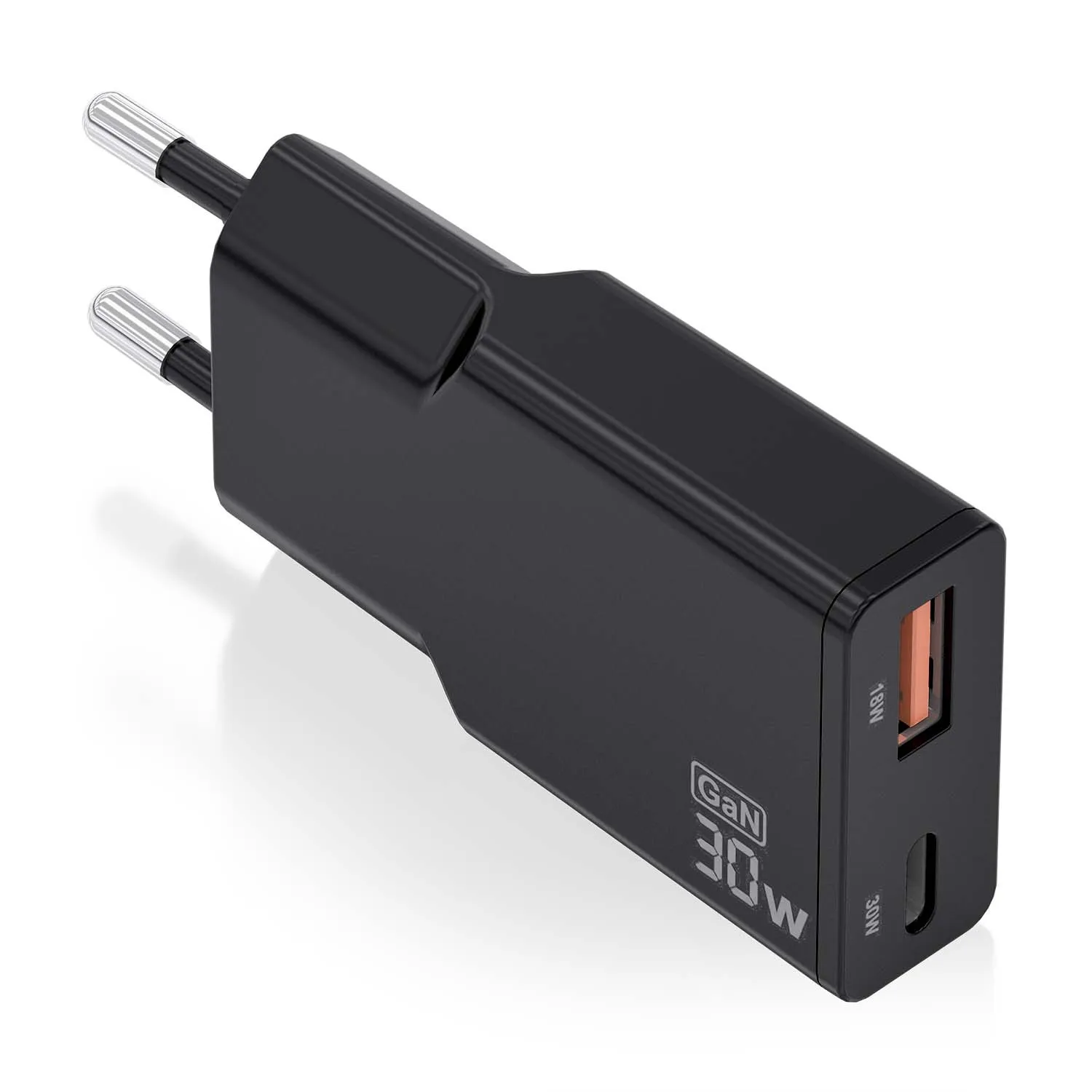 AISENS ASCH-30W2P047-BK Caricabatterie per dispositivi mobili Fotocamera MP3 MP4 Telefono cellulare Navigatore Computer portatile Console portatile Smartphone Tablet Universale Nero AC Ricarica rapida Interno