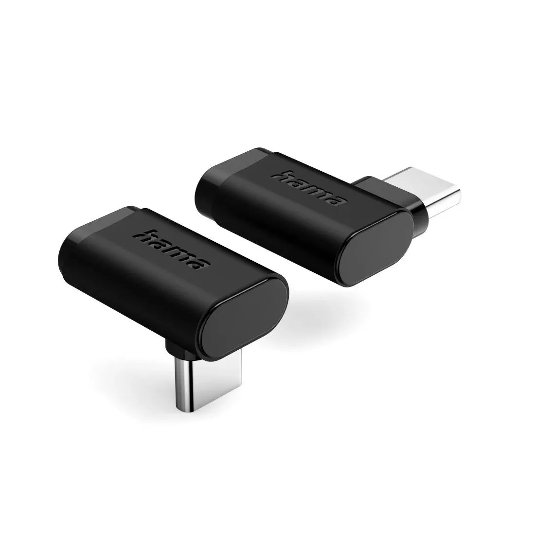 Adattatore USB-C angolato a 90° Hama Essential - Potenza fino a 240 W - Velocità fino a 10 Gbit/s - Power Delivery - Nero