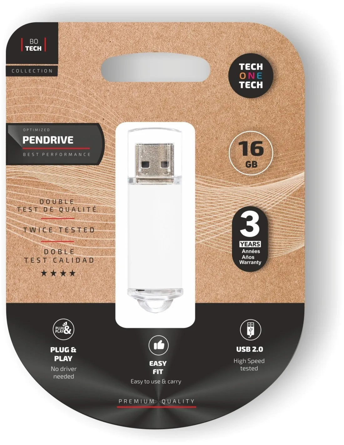 TechOneTech Basic Memoria USB 2.0 16GB (Pendrive)