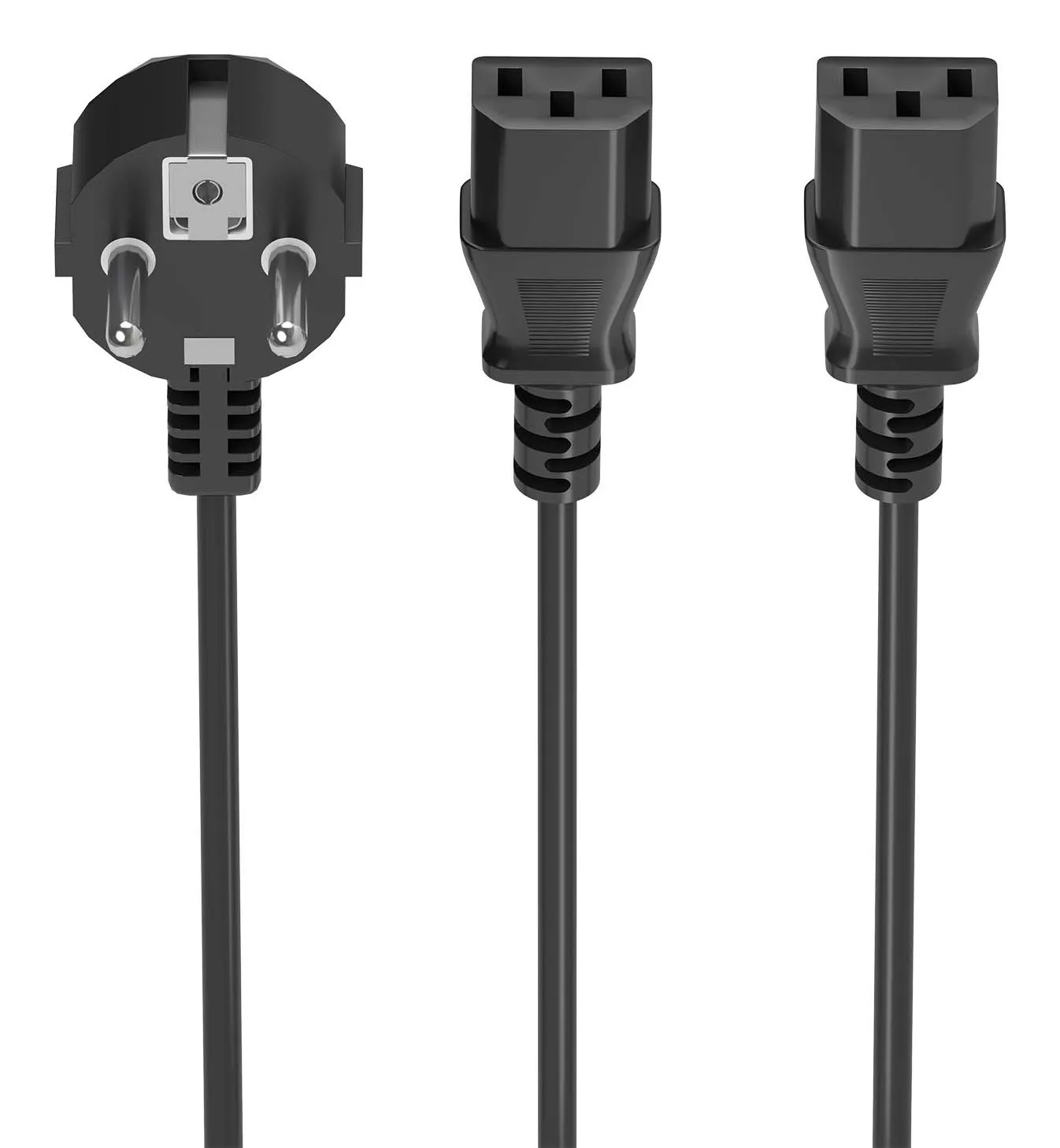 AISENS A132-0864 cavo di alimentazione Nero 3 m CEE7/7 2 x Attacco C13