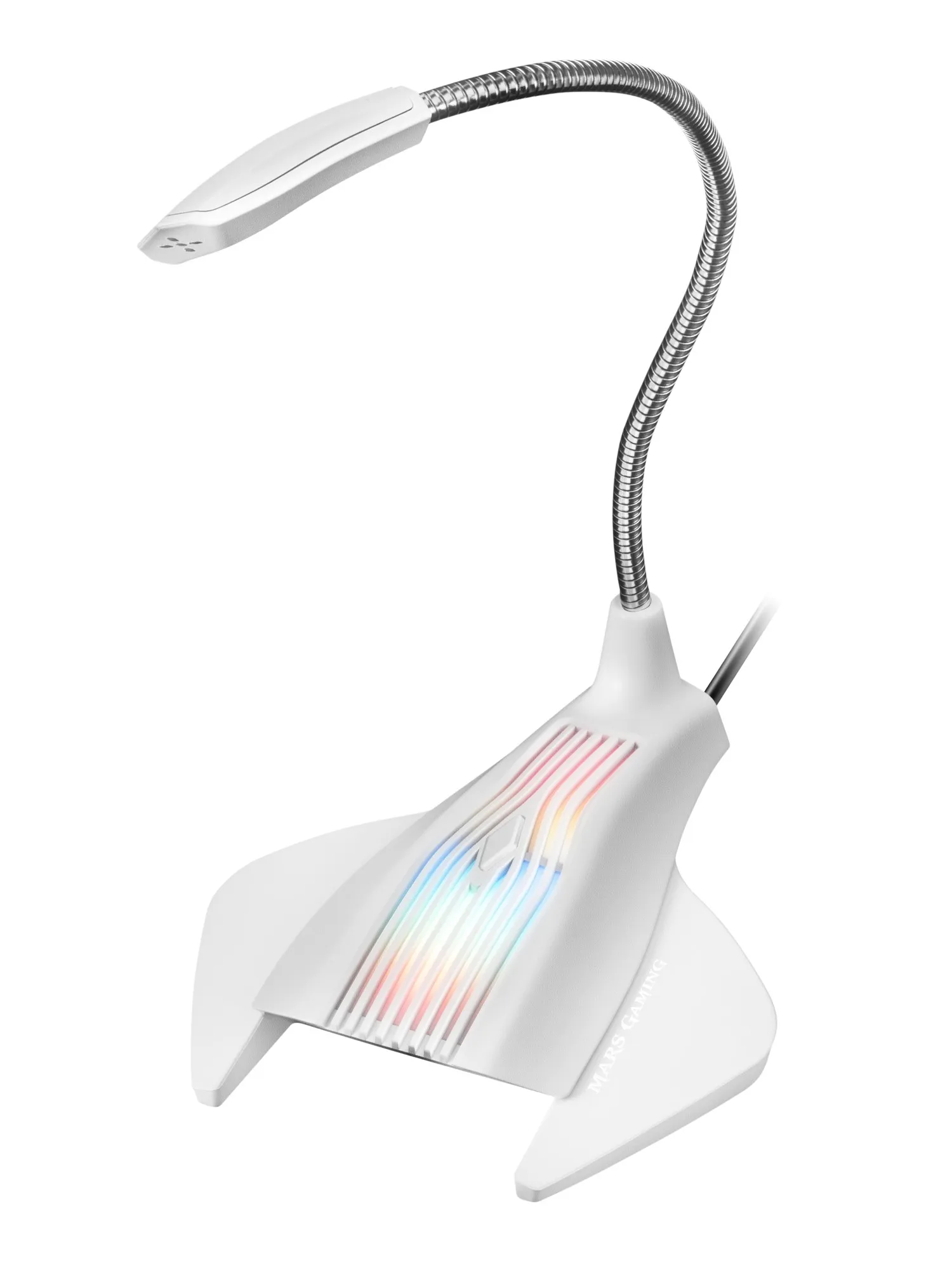 Mars Gaming MMICW microfono Bianco Microfono da tavolo