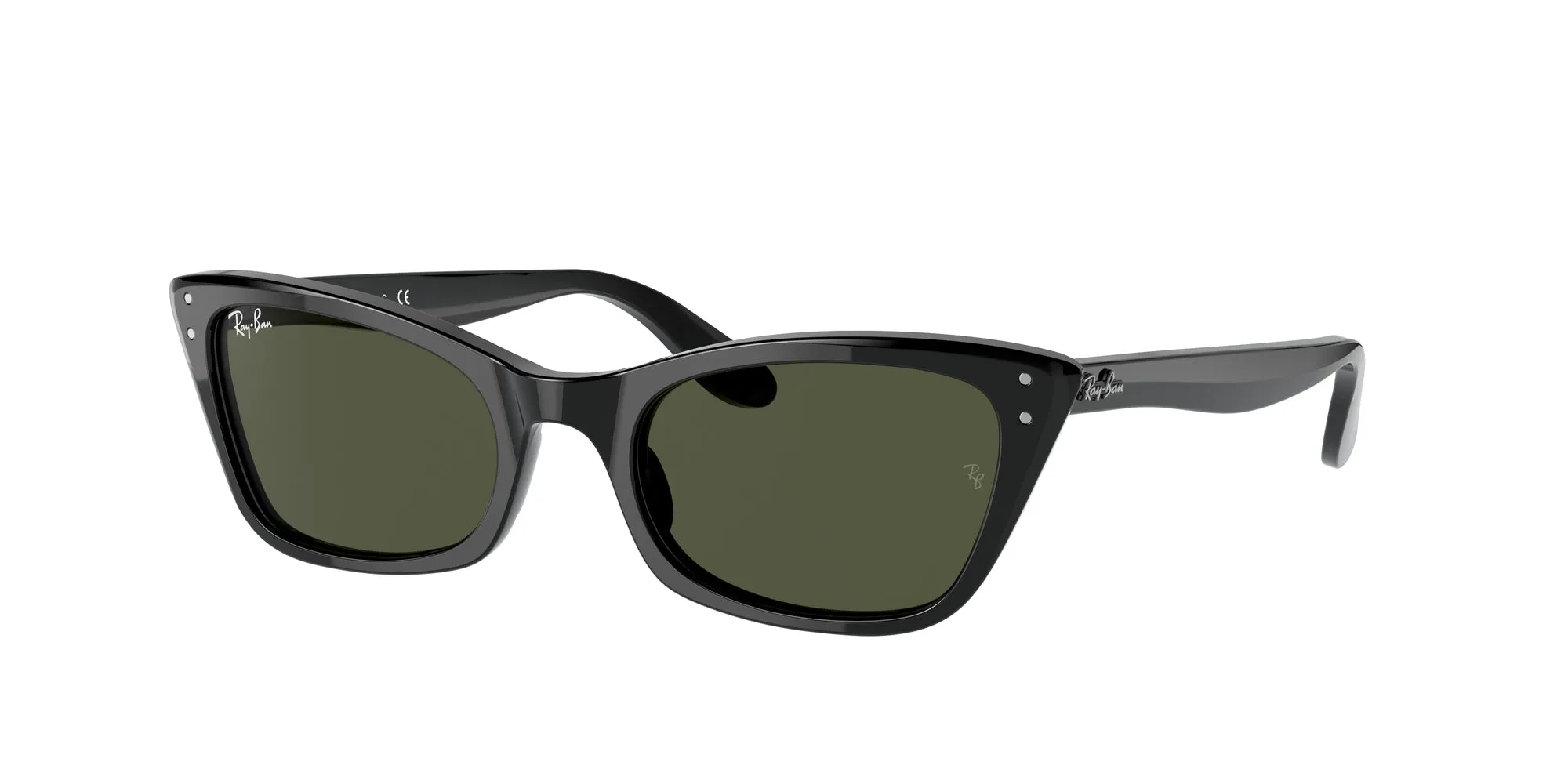 Ray - Ban RB2299 LADY BURBANK 901/31 Occhiali da sole Acetato Nero Verde Cat Eye Normale
