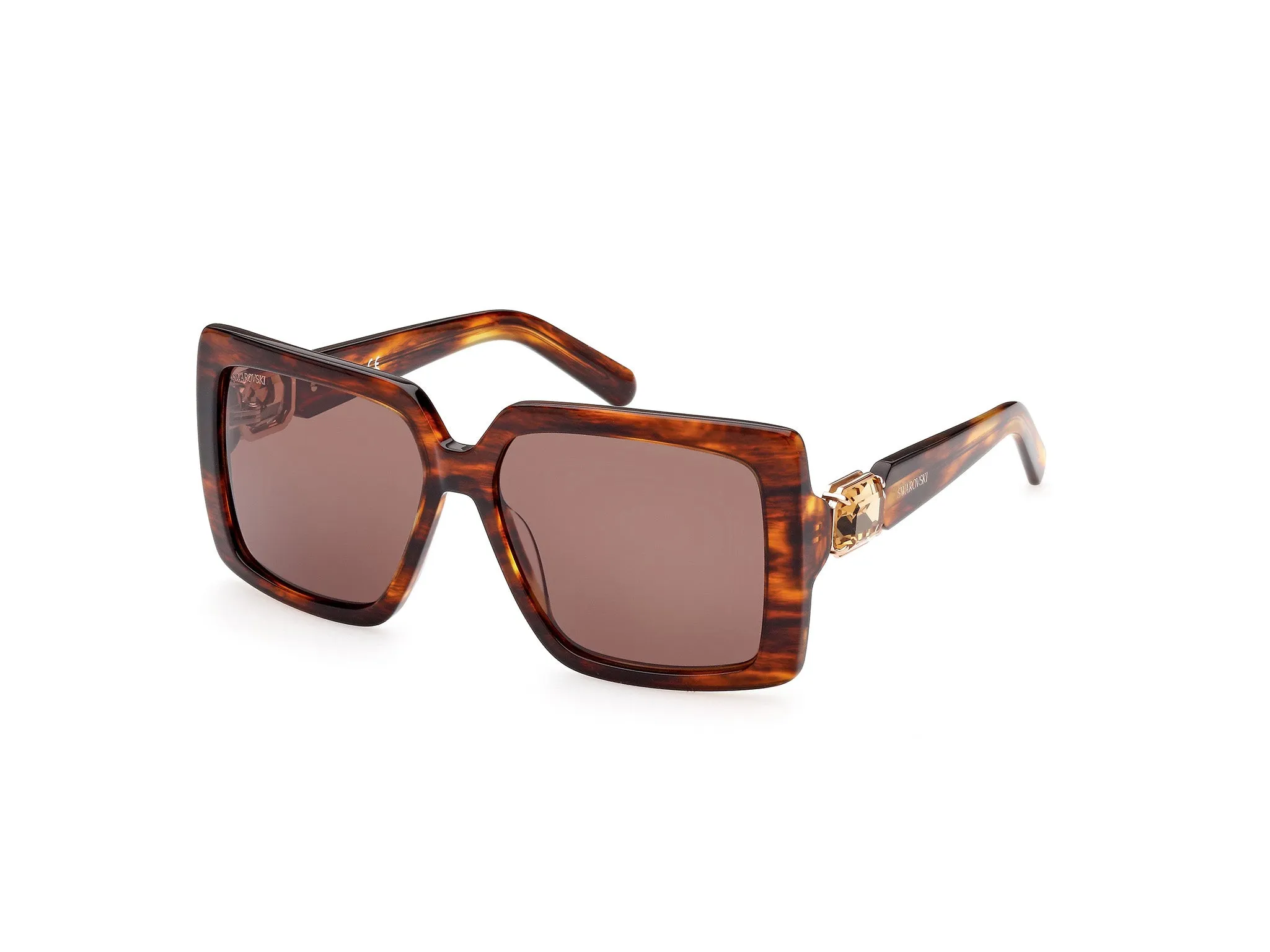 Swarovski SK0351 52E Occhiali da sole outlet Acetato Havana Marrone Farfalla Normale
