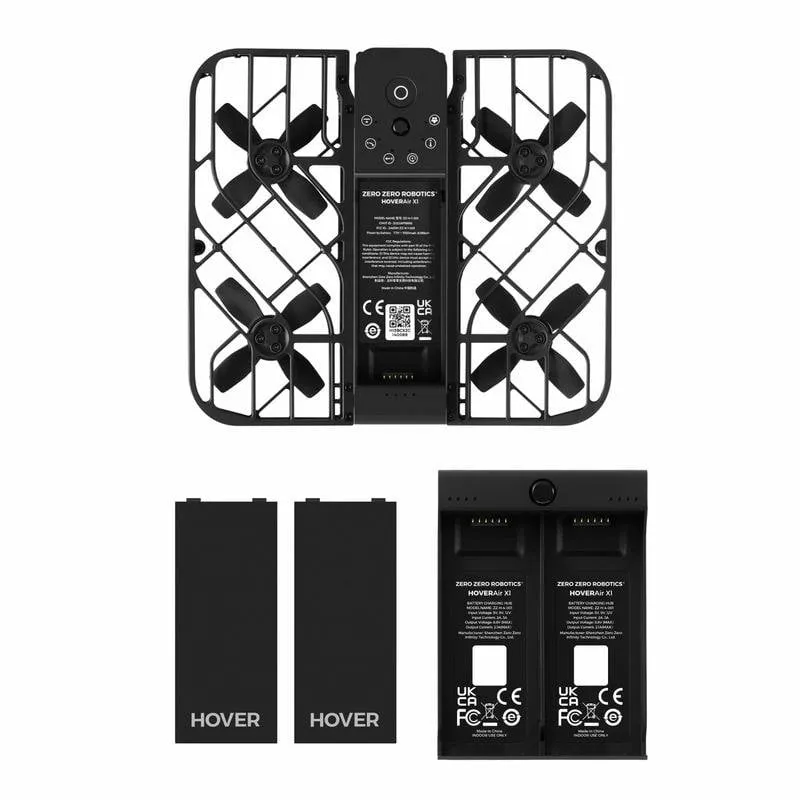 Drone HOVERAir X1 Combo nero 4 rotori 2.7K WiFi 32GB pieghevole