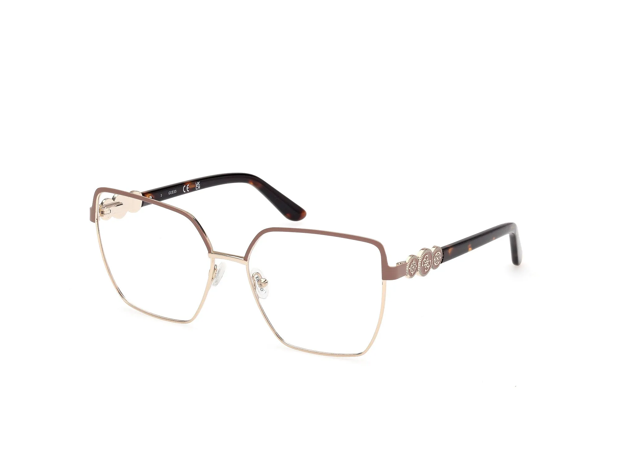 Guess GU50229 58 Montature da vista Metallo Beige Squadrata Normale