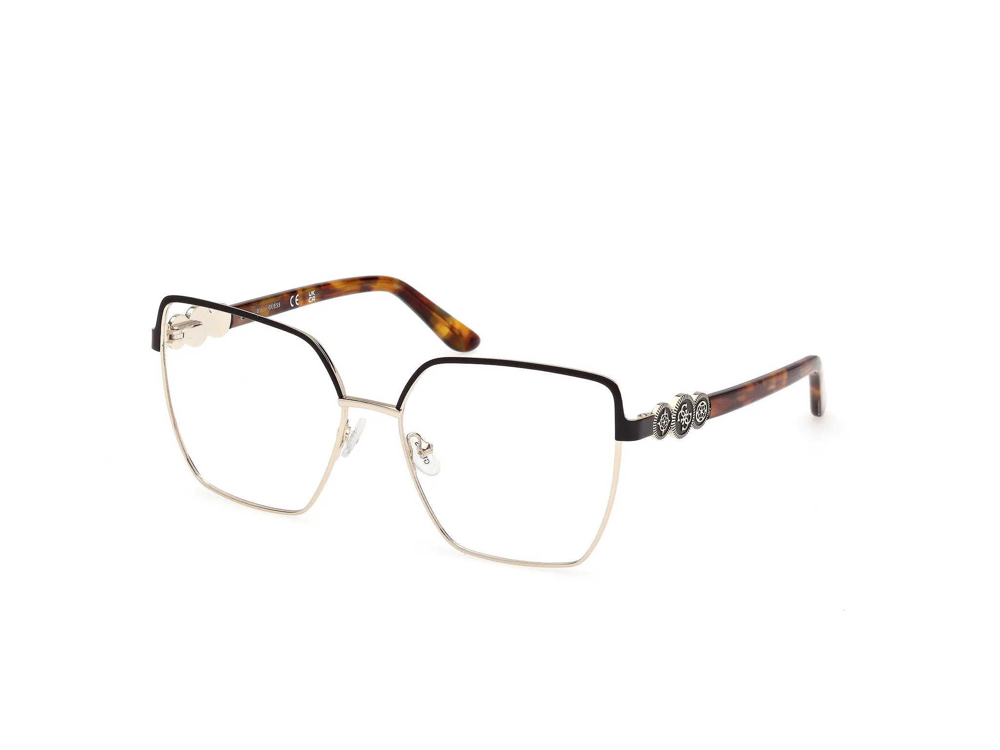 Guess GU50229 49 Montature da vista Metallo Marrone Squadrata Normale