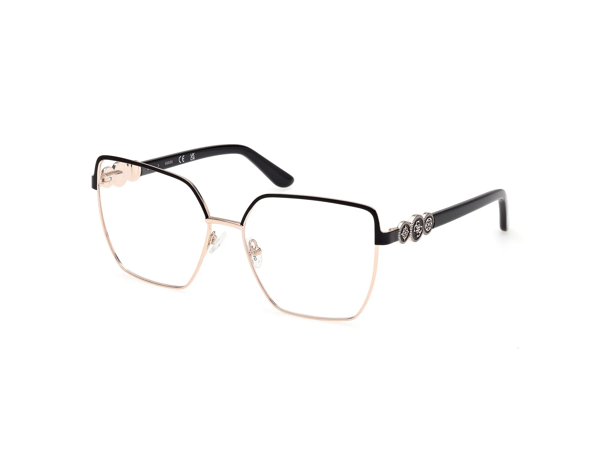 Guess GU50229 5 Montature da vista Metallo Nero Squadrata Normale