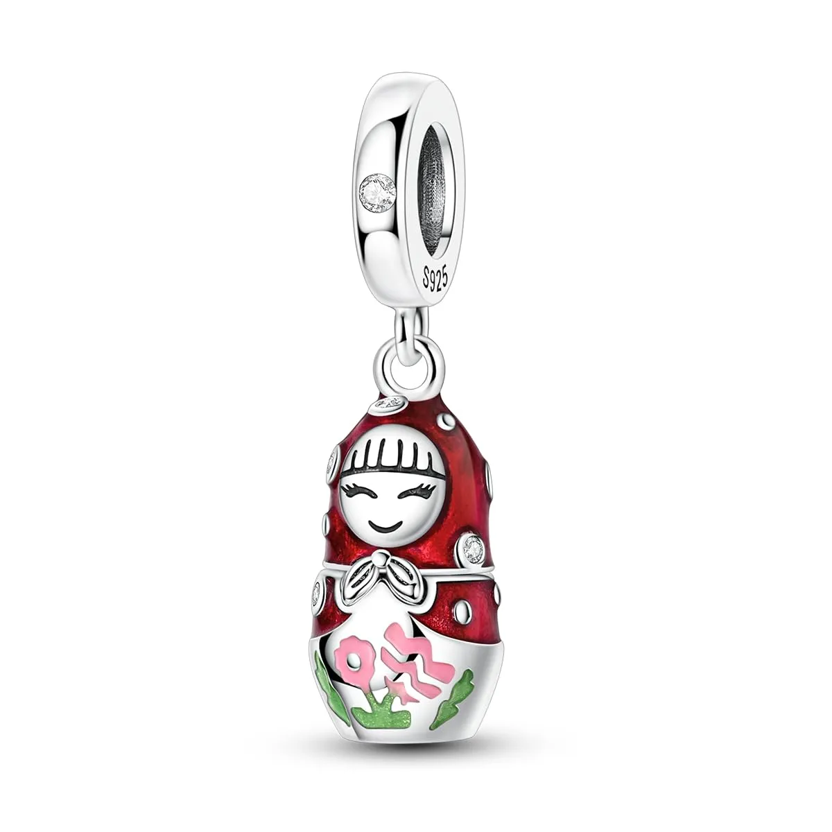 Hapour Ciondoli in argento sterling 925 per braccialetti collana gioielli europei ciondolo perline barboncino Charm per donne mamma, Argento sterling