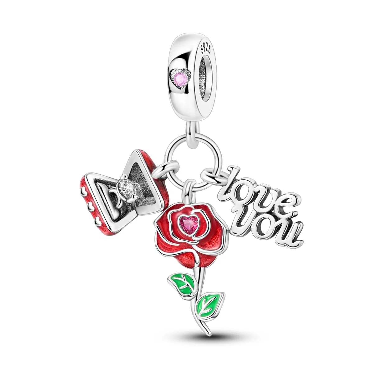 Hapour Ciondoli in argento sterling 925 per braccialetti collana gioielli europei ciondolo perline barboncino Charm per donne mamma, Argento sterling