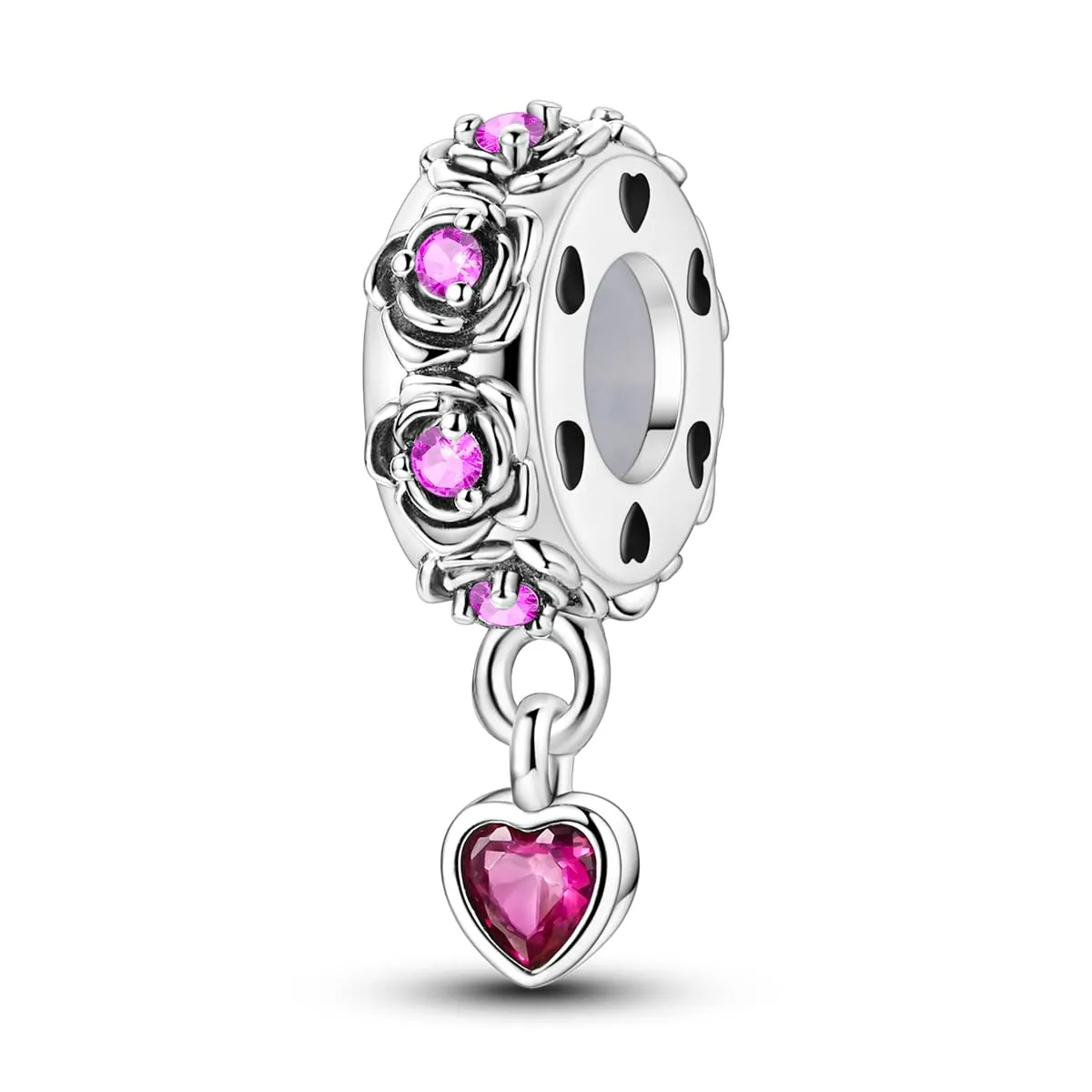 Hapour Ciondoli in argento sterling 925 per braccialetti collana gioielli europei ciondolo perline barboncino Charm per donne mamma, Argento sterling