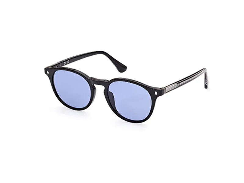 Web WE0328 01V Occhiali da sole Acetato Nero Blu Rotonda Normale