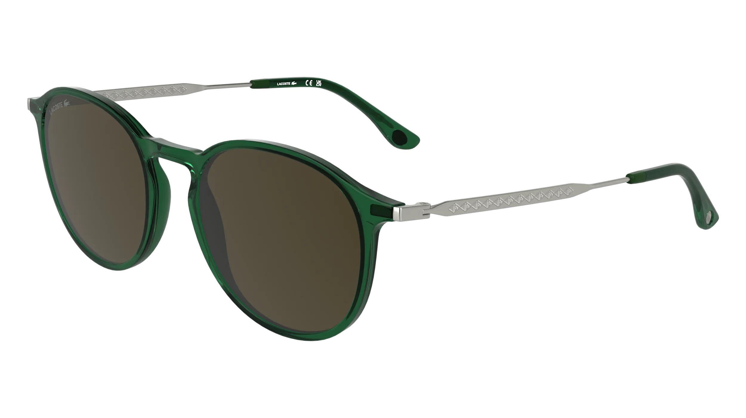 Lacoste L6061S 301 Occhiali da sole Bio-iniettato Verde Marrone Squadrata Normale