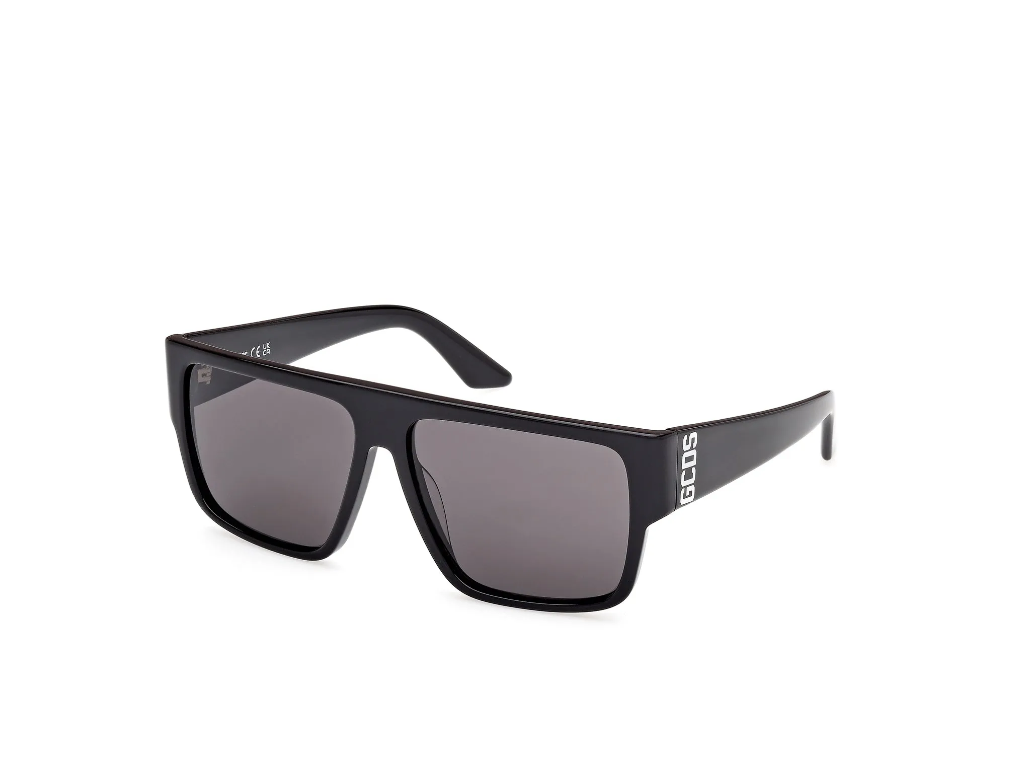 GCDS GD0063 01A Occhiali da sole Acetato Nero Fumo Geometrica Normale
