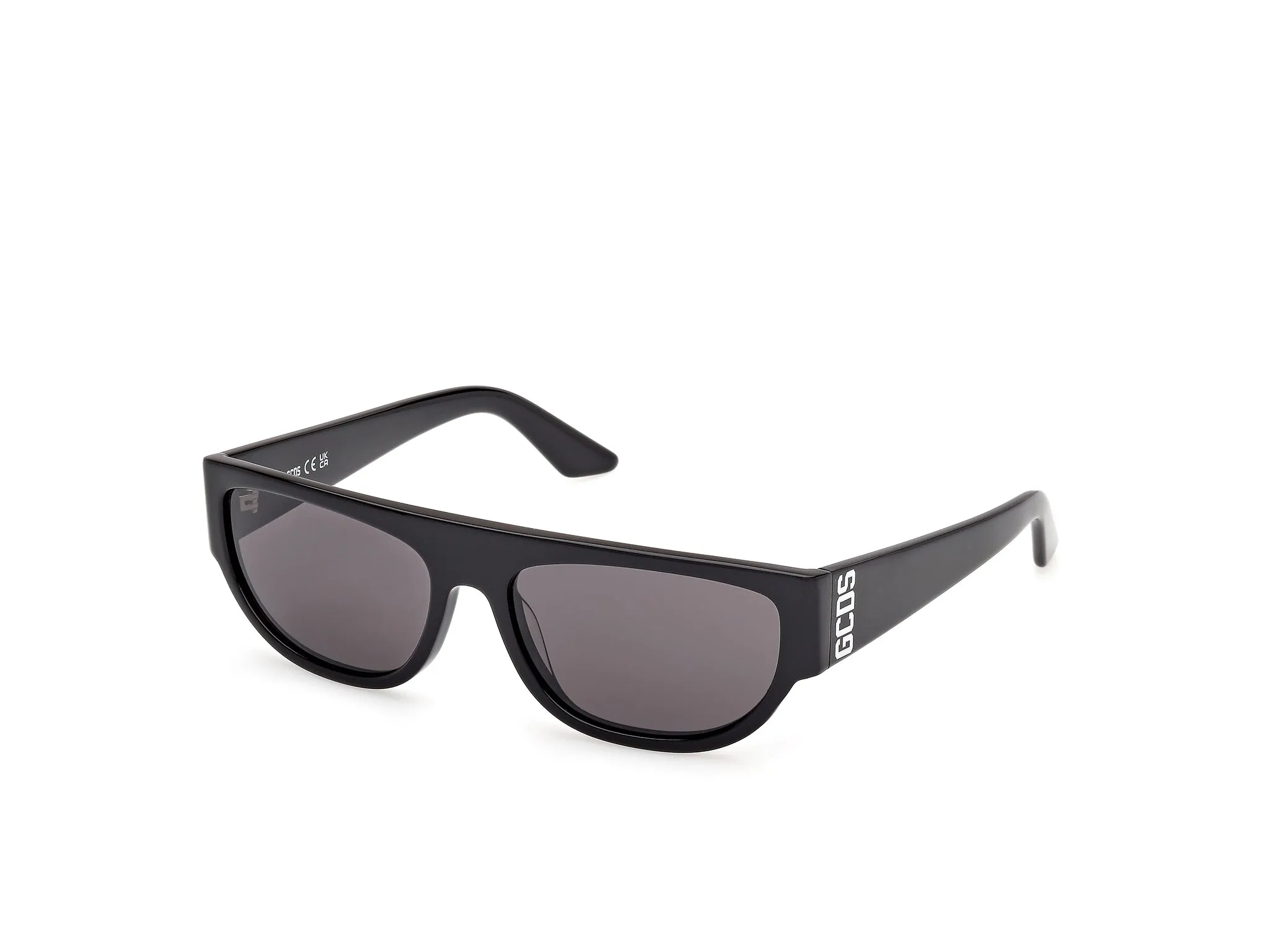 GCDS GD0062 01A Occhiali da sole Acetato Nero Fumo Geometrica Normale