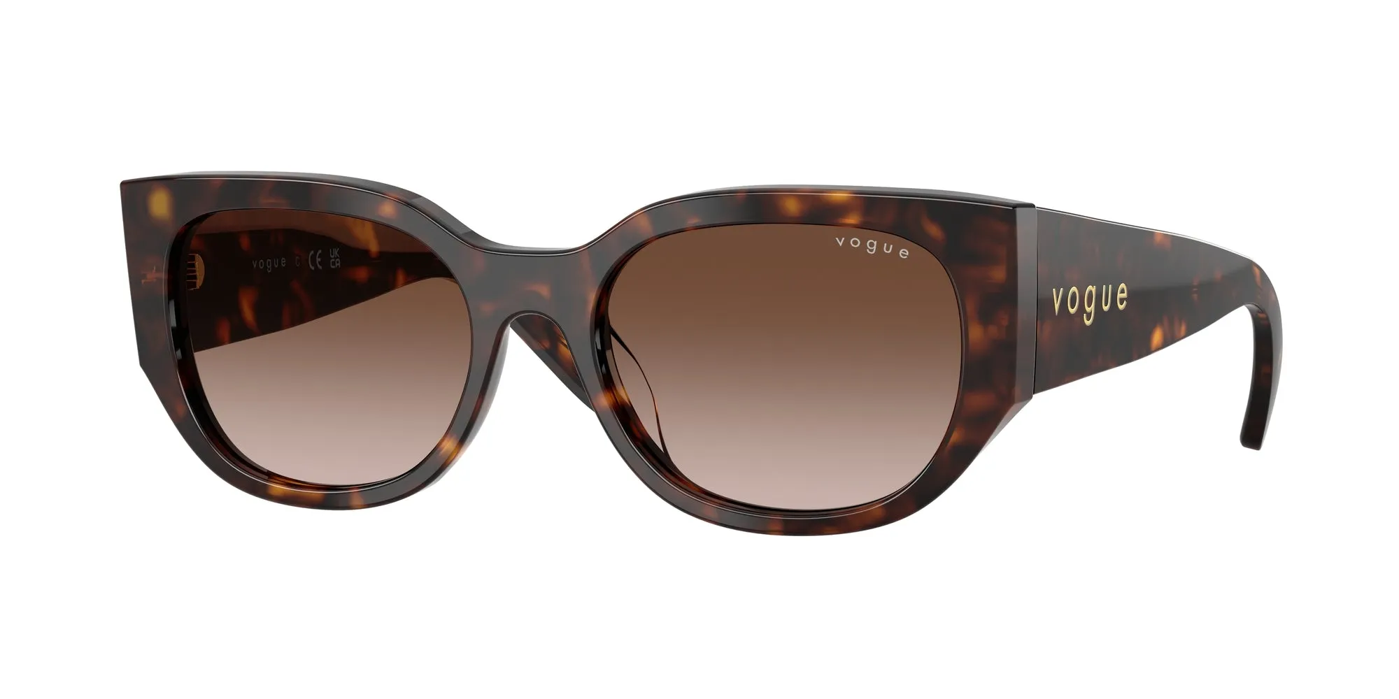 VOGUE EYEWEAR VO5641SU W65613 Occhiali da sole Acetato Marrone Marrone Geometrica Normale Sfumato