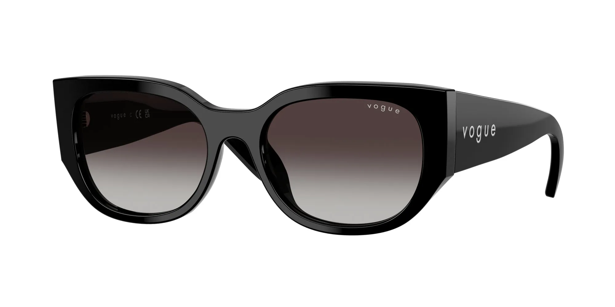 VOGUE EYEWEAR VO5641SU W44/8G Occhiali da sole Acetato Nero Grigio Geometrica Normale Sfumato