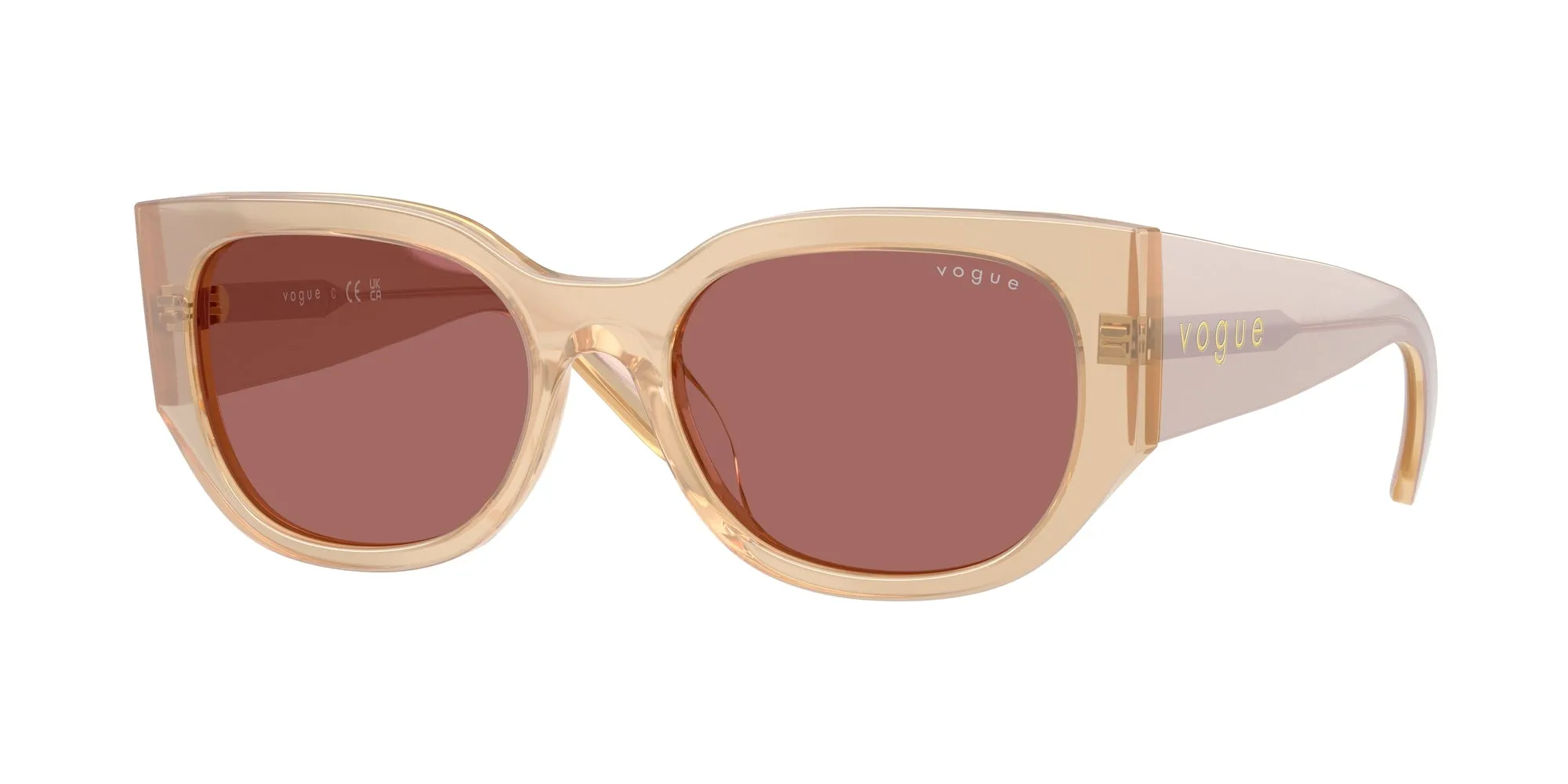 VOGUE EYEWEAR VO5641SU 323469 Occhiali da sole Acetato Marrone Viola Geometrica Normale