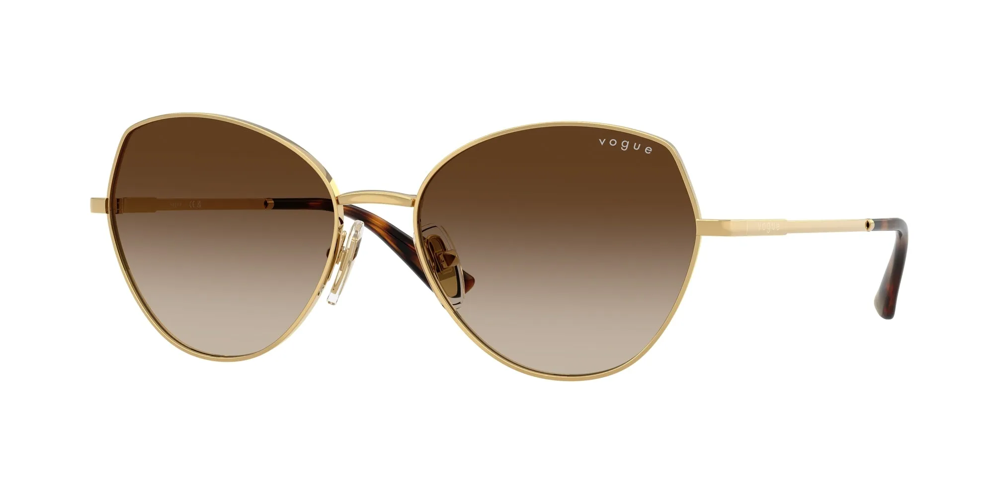 VOGUE EYEWEAR VO4330S 280/13 Occhiali da sole Metallo Oro Marrone Geometrica Normale Sfumato