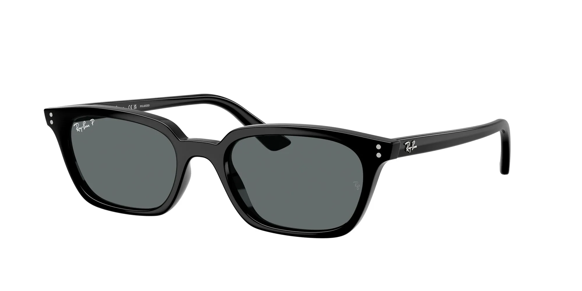 Ray - Ban RB4456 ZAYA 667781 Occhiali da sole Iniettato Nero Grigio Pillow Polarizzata