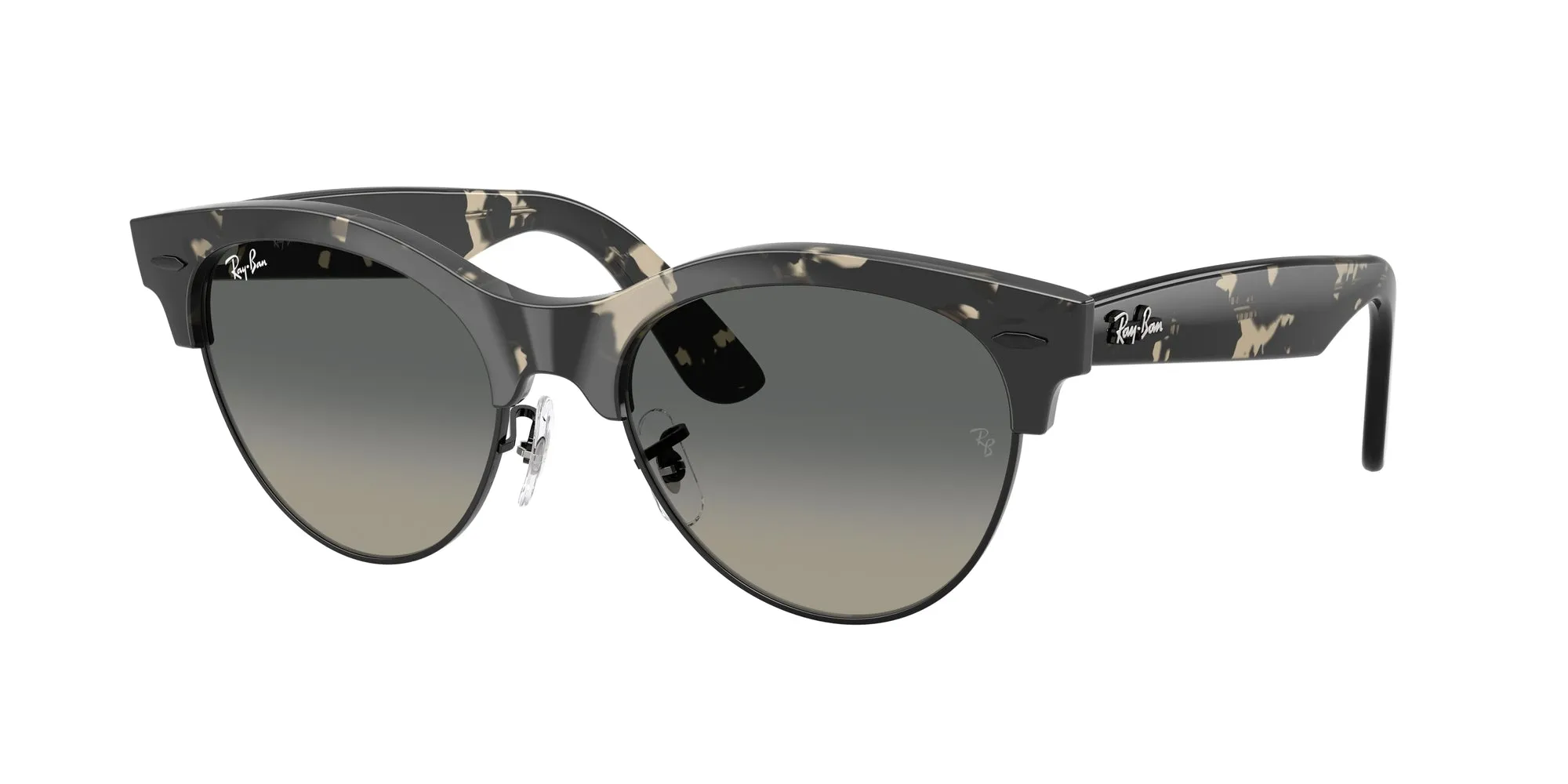 Ray - Ban RB2341 CLUBMASTER WAY 143371 Occhiali da sole Acetato Havana Grigio Squadrata Normale Sfumato