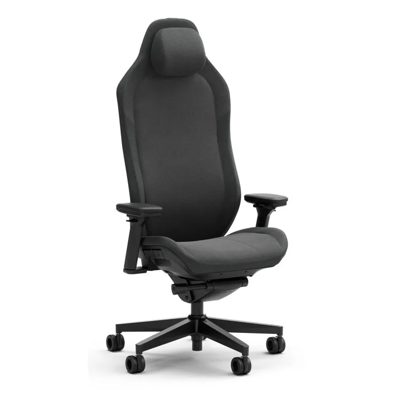 SEDIA DA GAMING SCURA IN TESSUTO RAFFINATO FRACTAL