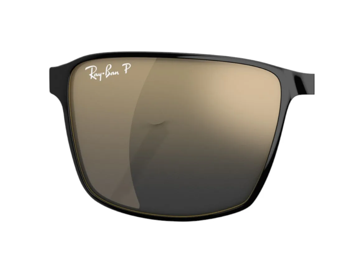 Ray - Ban Coppia di Lenti di ricambio Ray-Ban RB3721CH Lenti di ricambio Metallo Blu Squadrata Polarizzata Specchiato