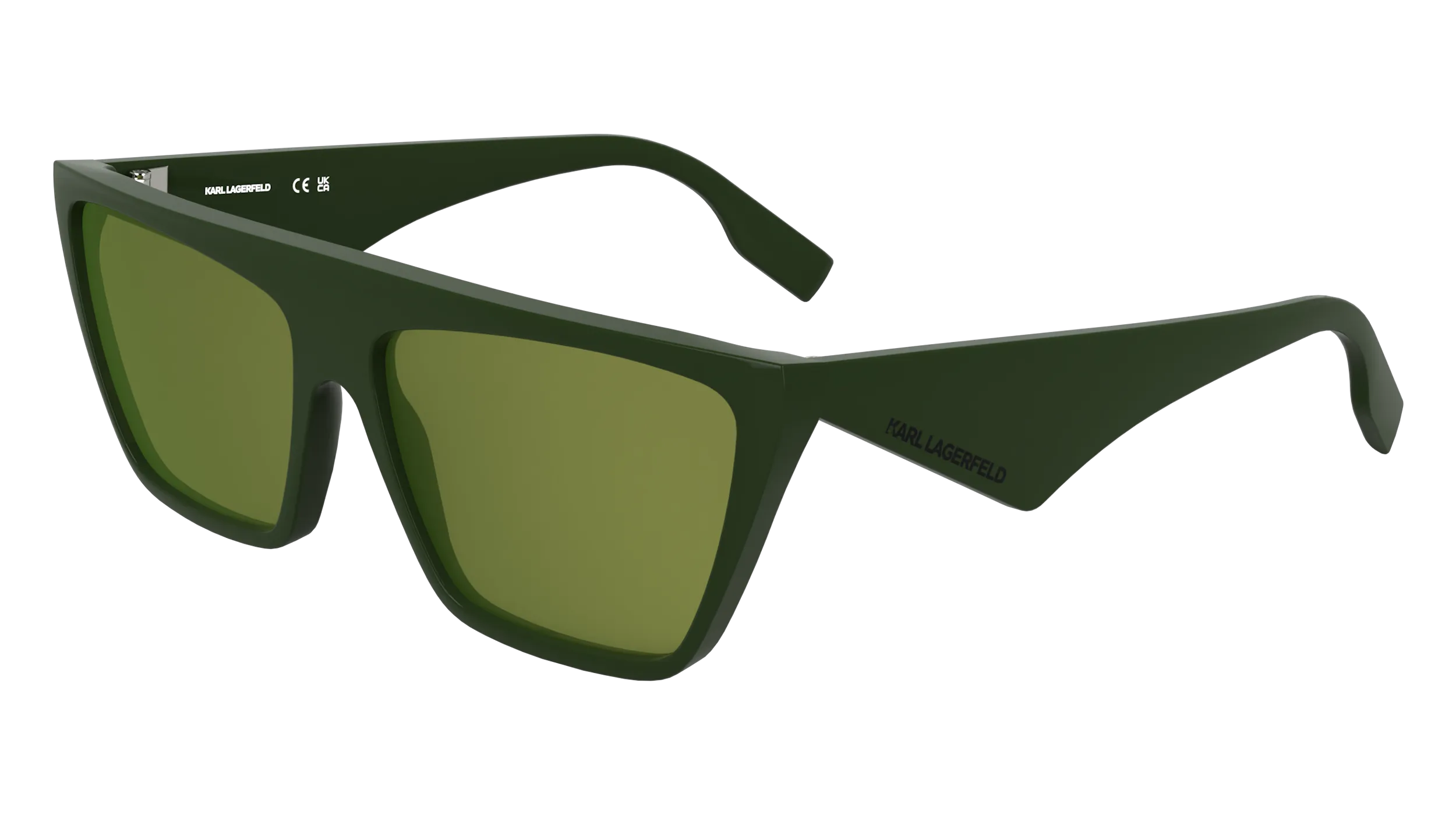 Karl Lagerfeld KL6186S 300 Occhiali da sole Bio-iniettato Verde Squadrata Normale