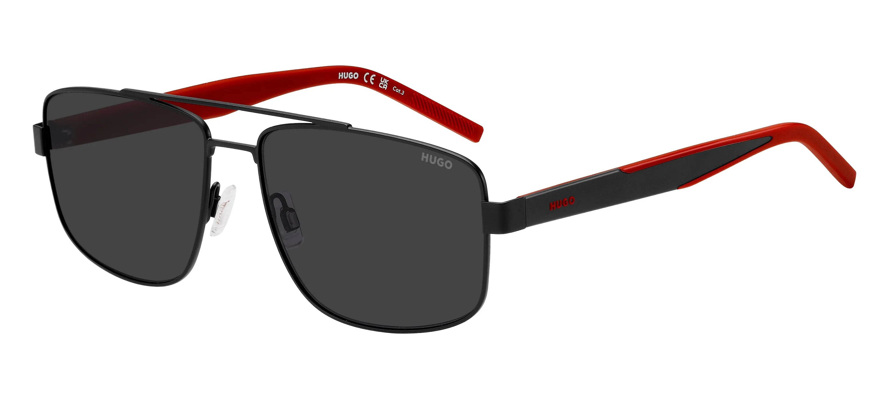 Hugo Boss HG 1338/S 003/IR Occhiali da sole Metallo Nero Grigio Squadrata Normale