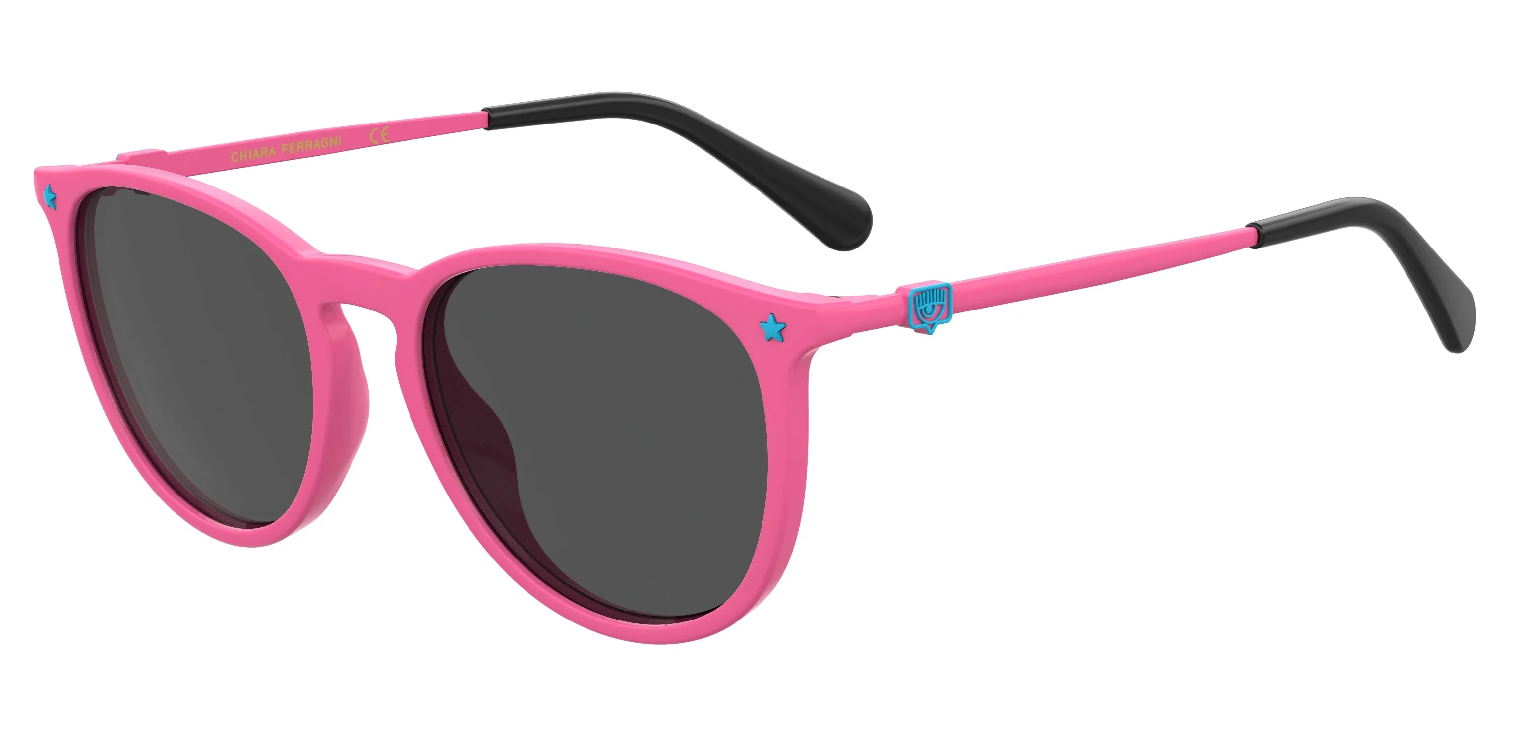 Chiara Ferragni CF 1005/S 35J/IR Occhiali da sole Plastica Rosa Grigio Rotonda